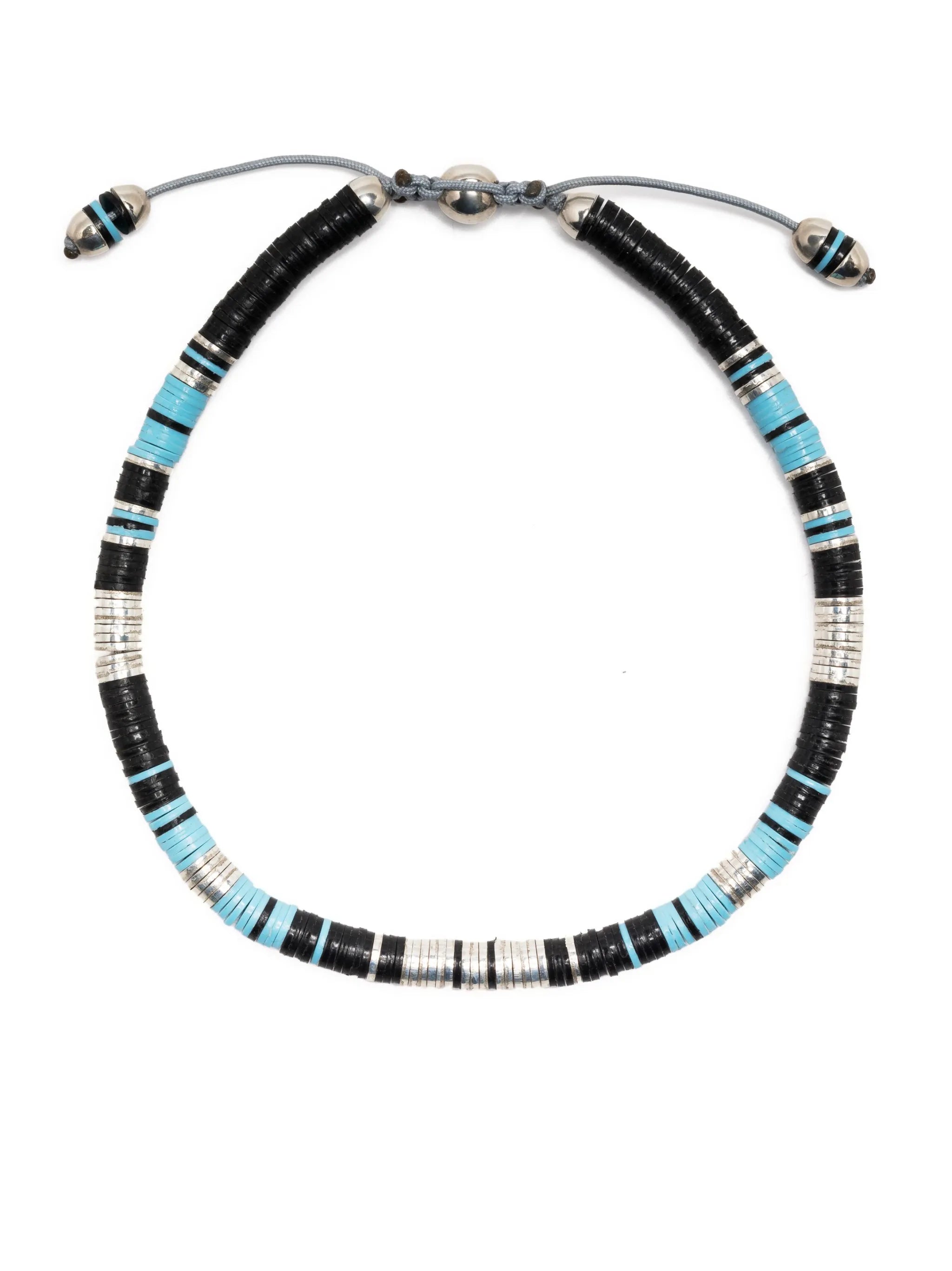 18kt white gold beaded bracelet