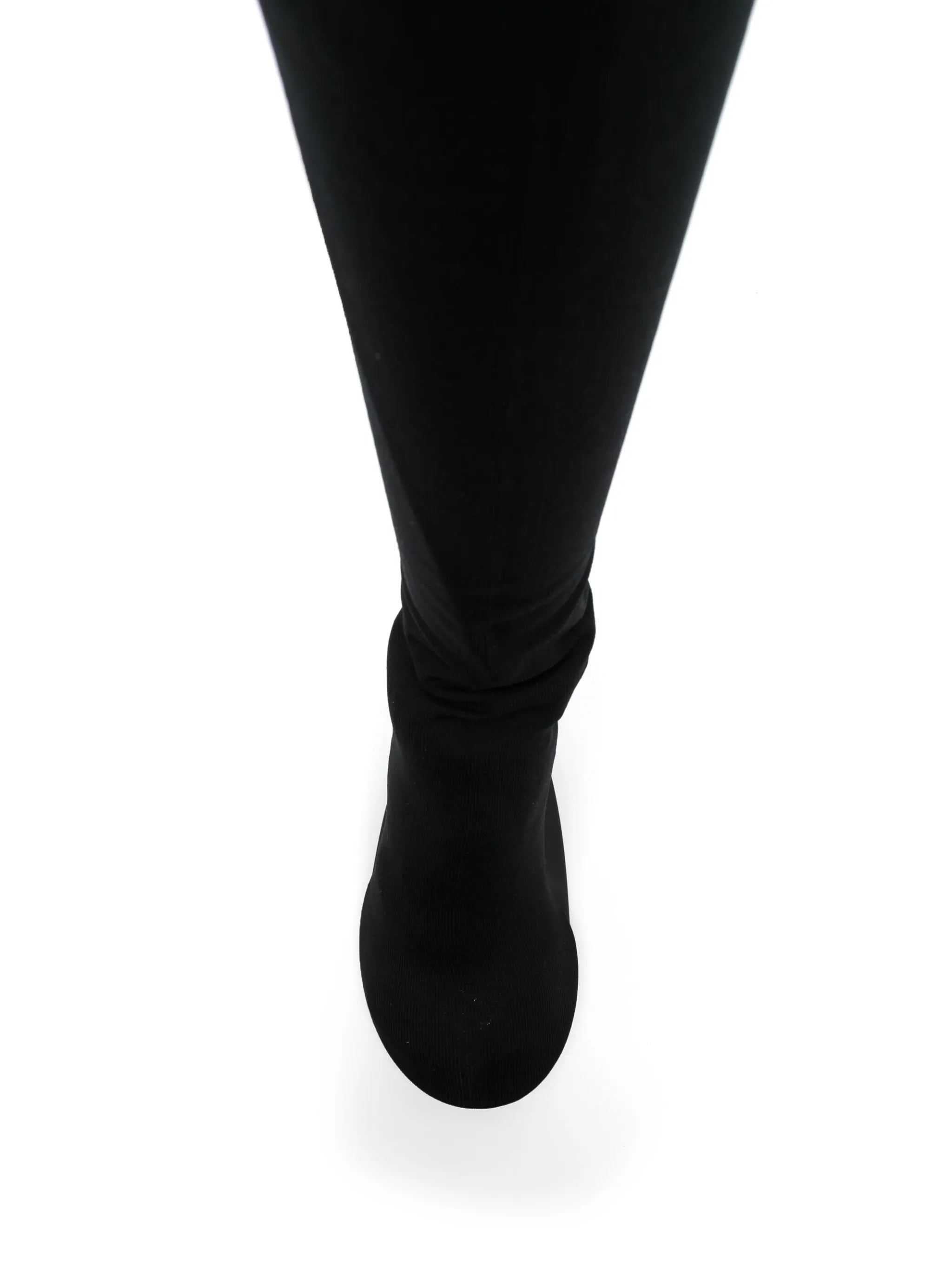 abstract-heel thigh boots