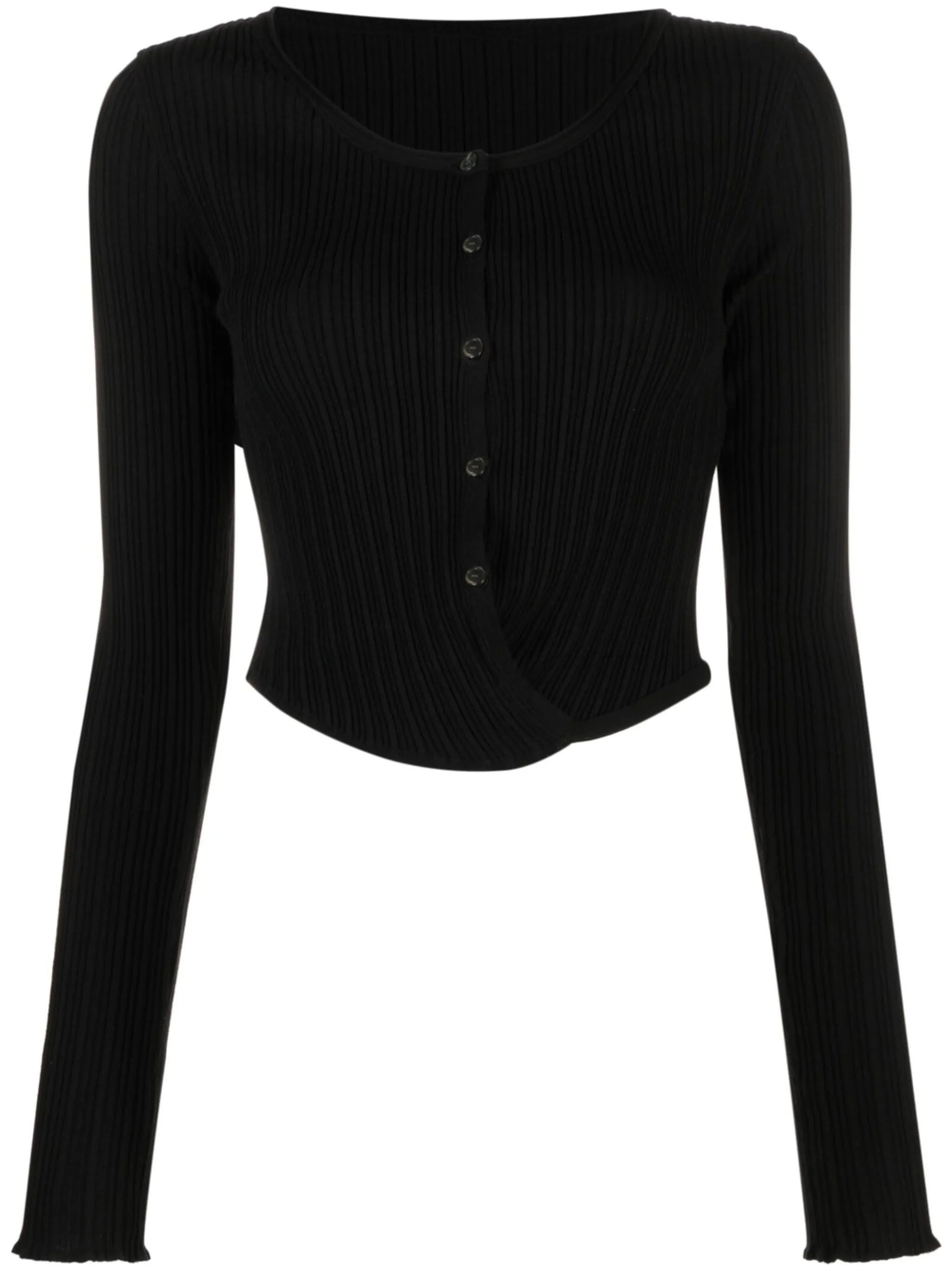 wrap knitted cardigan