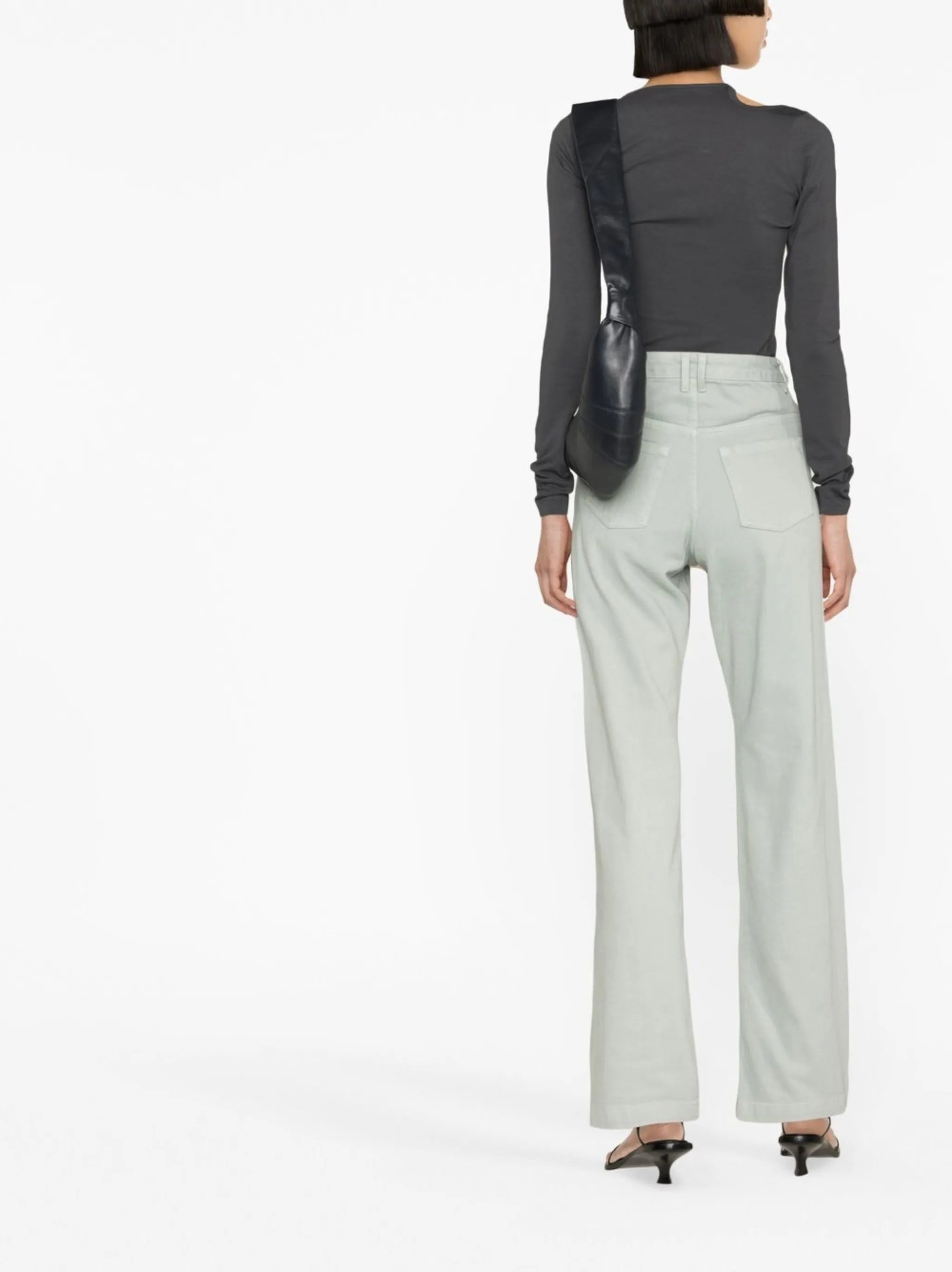 cut-out long-sleeve T-shirt