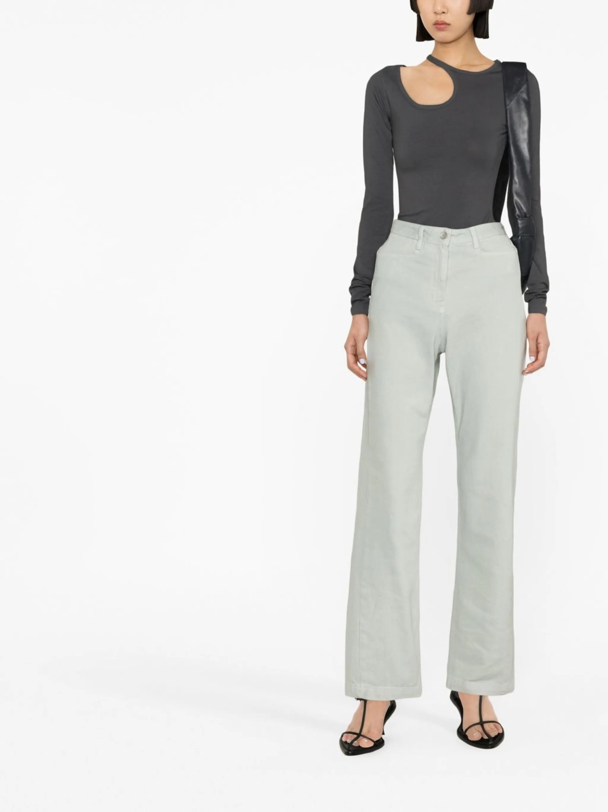 cut-out long-sleeve T-shirt