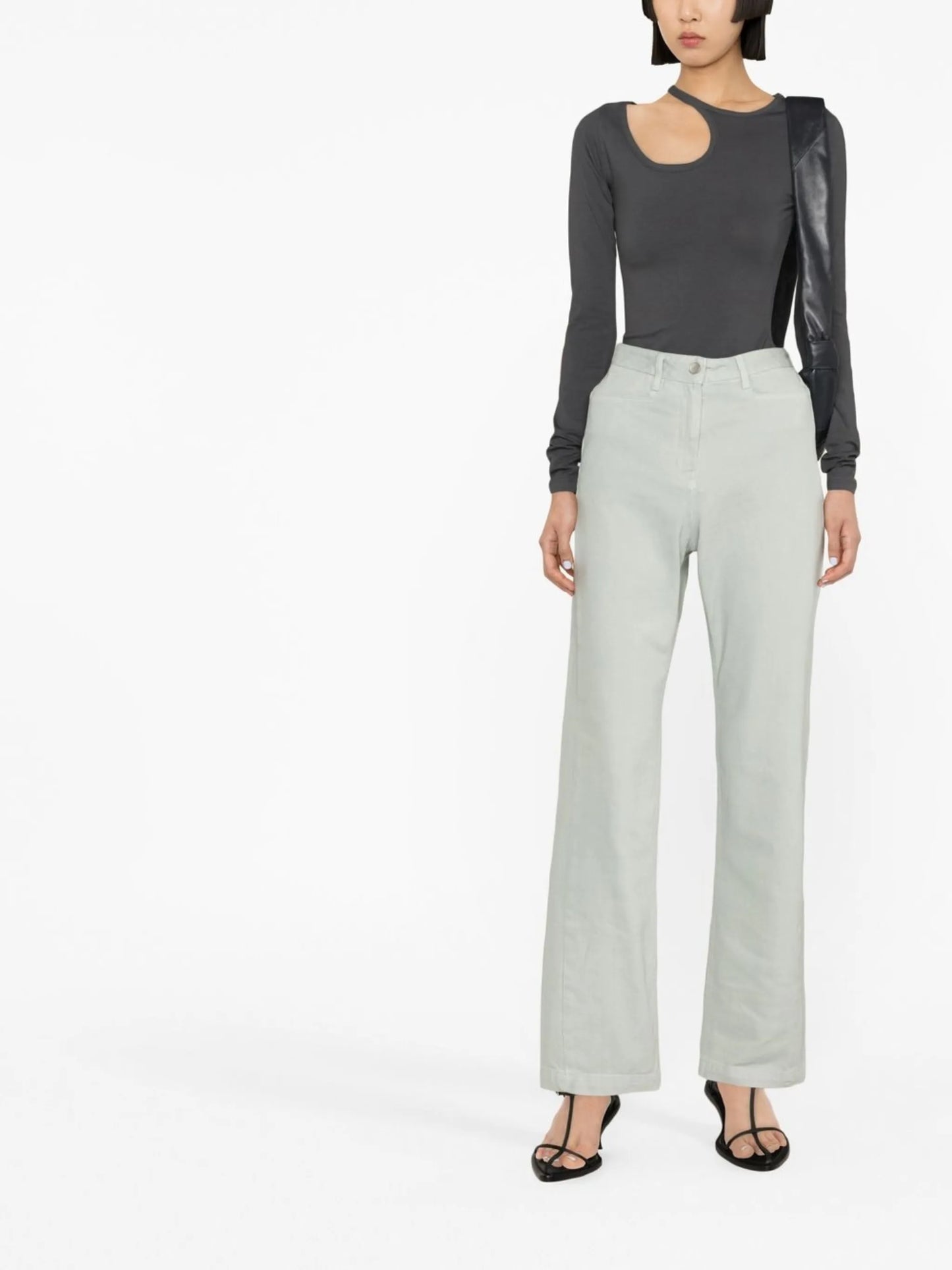 cut-out long-sleeve T-shirt