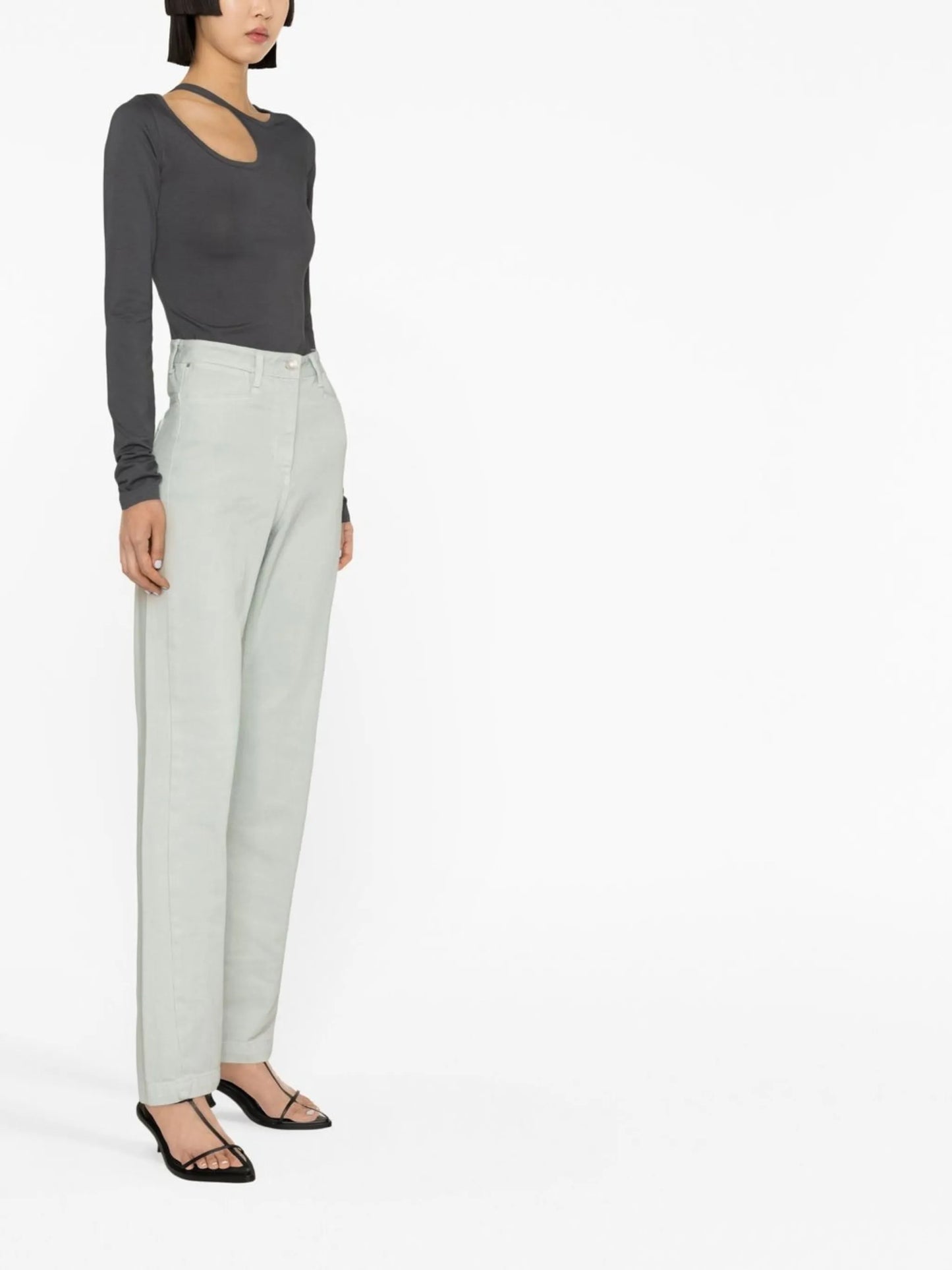cut-out long-sleeve T-shirt