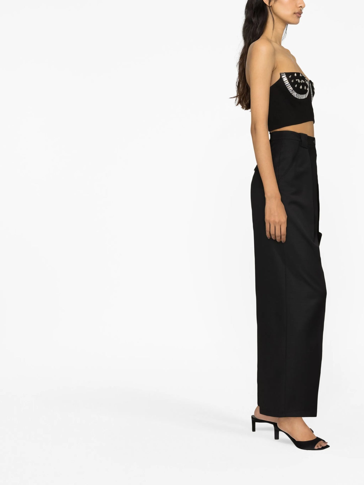 crystal-embellished bustier top