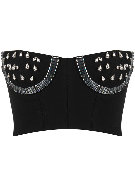 crystal-embellished bustier top