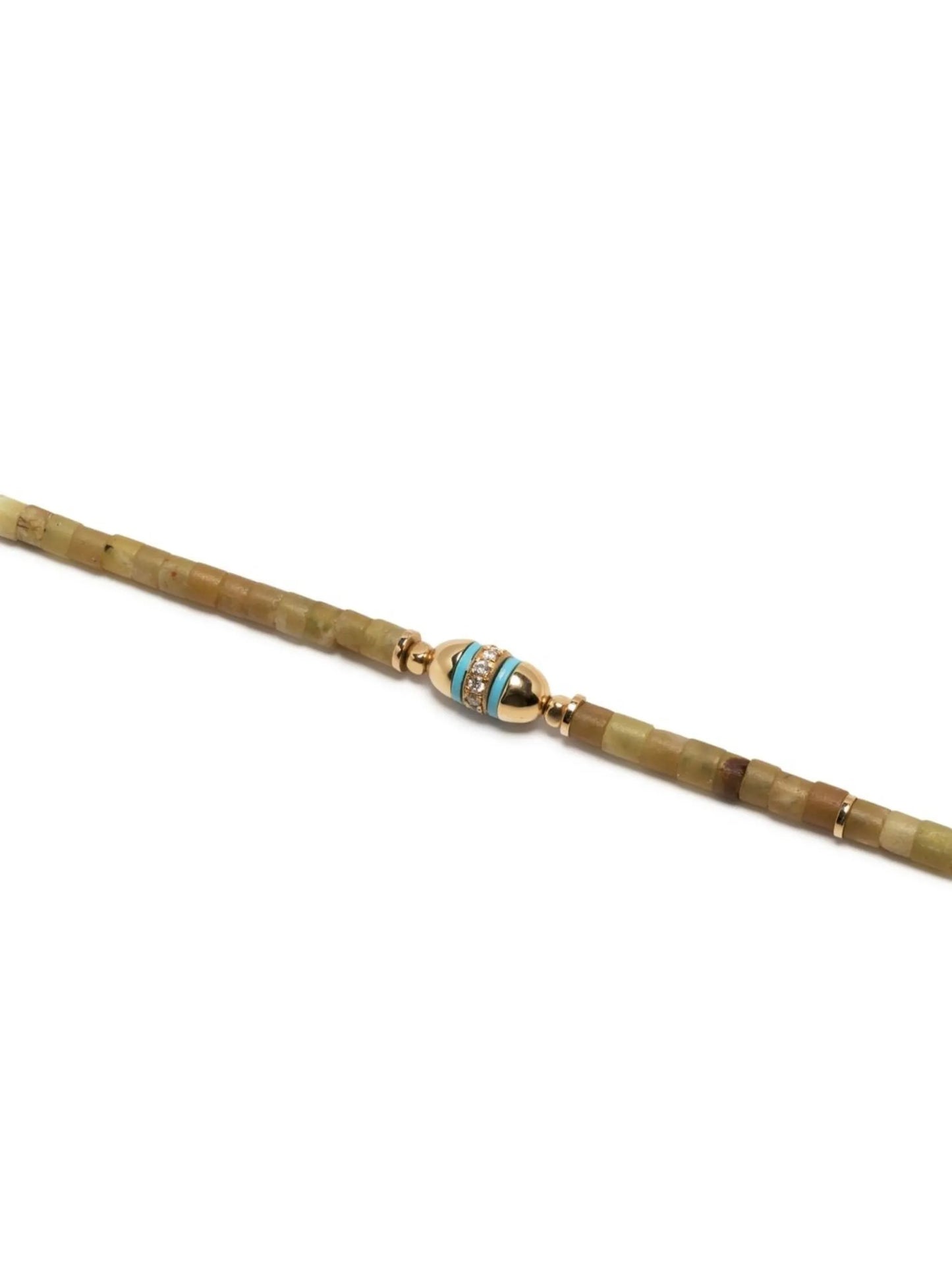 18kt yellow gold Cherish jade and diamond necklace