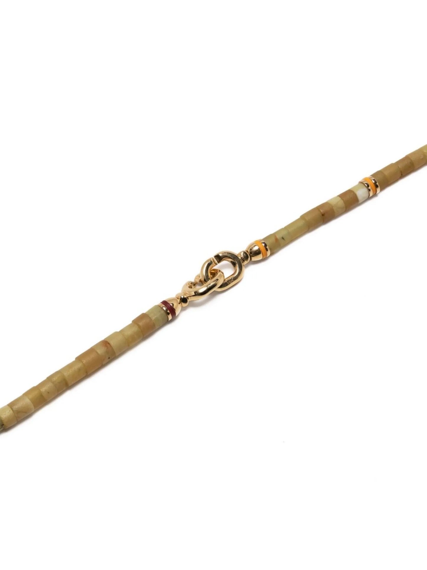 18kt yellow gold Cherish jade and diamond necklace