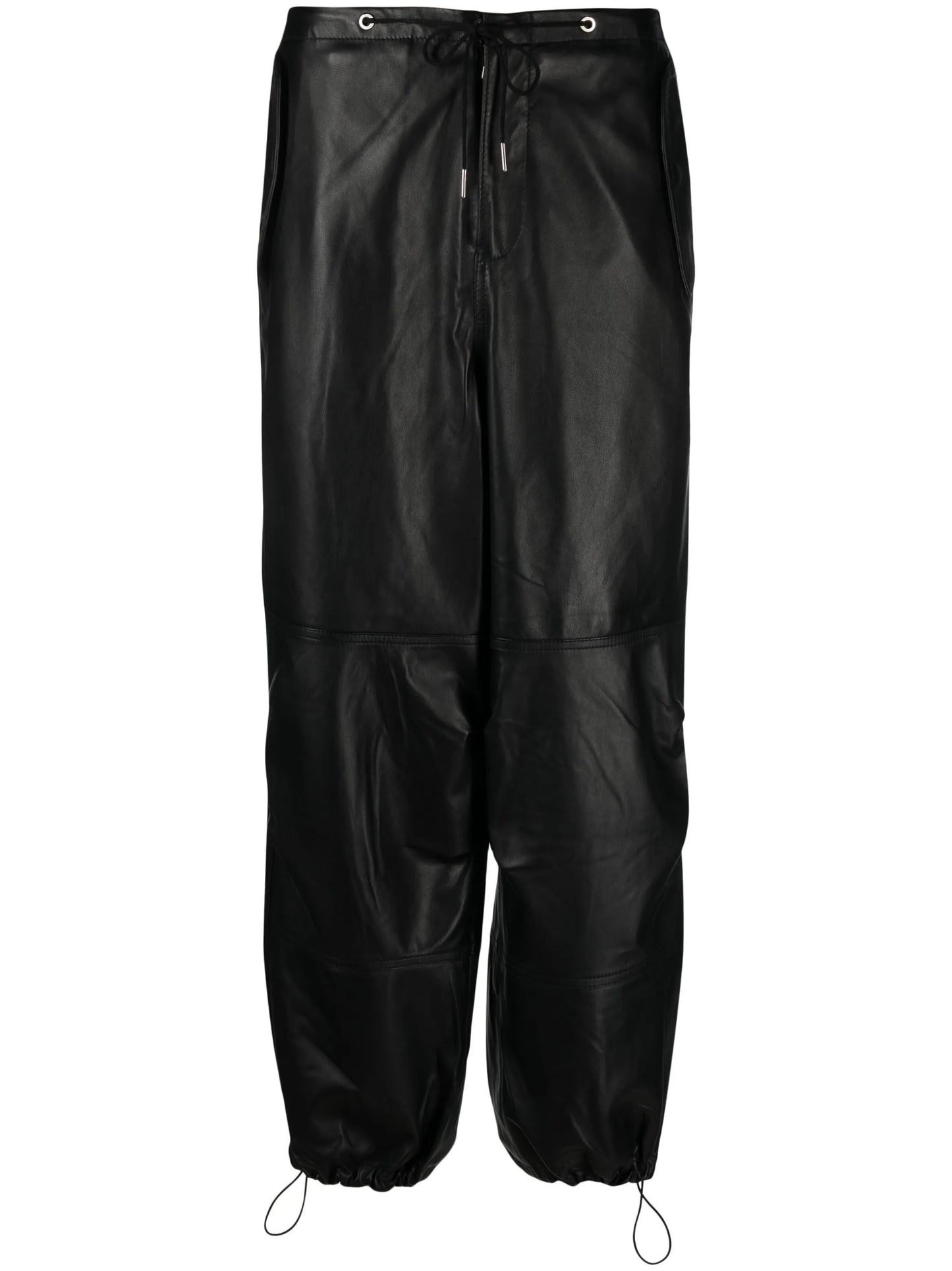 leather track pants