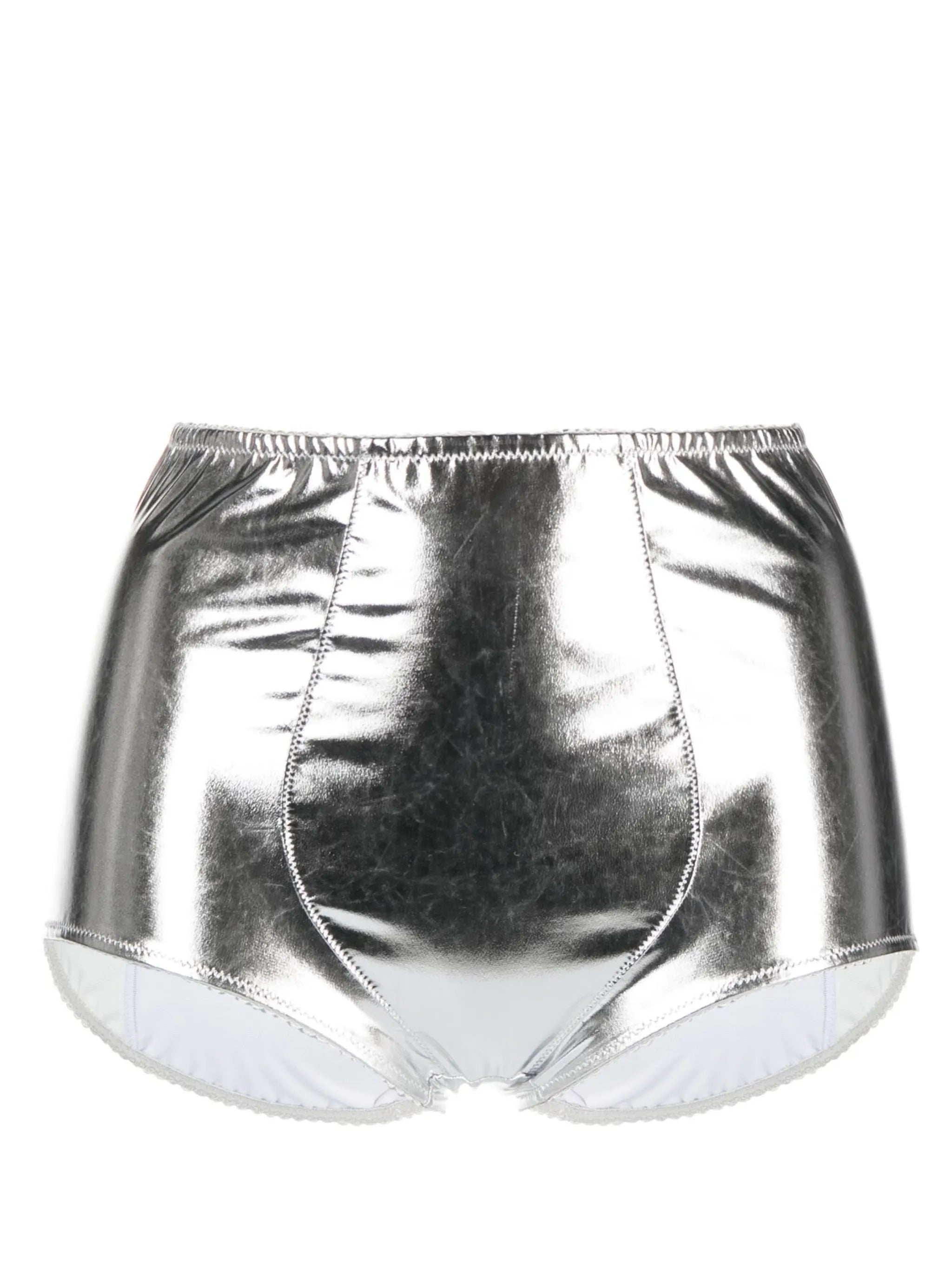 metallic-effect stretch briefs