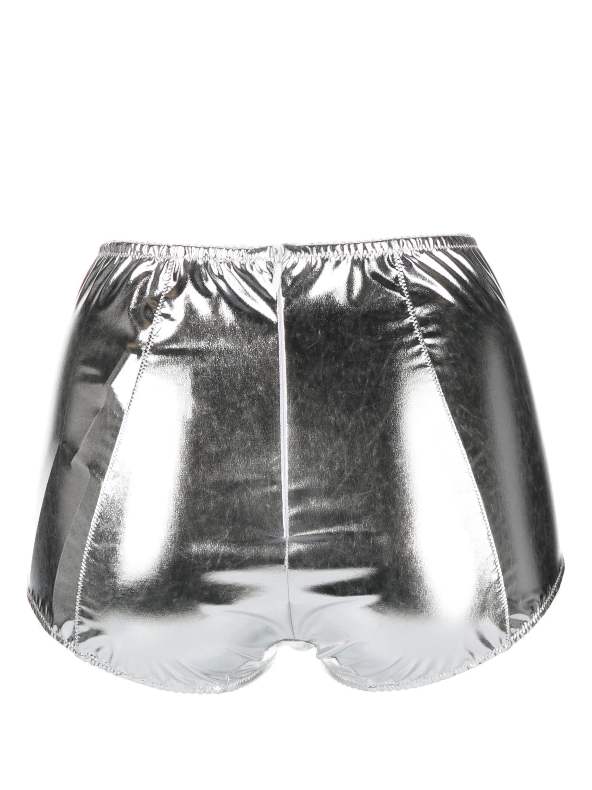 metallic-effect stretch briefs