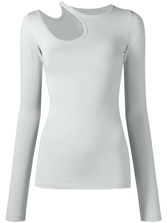 cut-out long-sleeve T-shirt