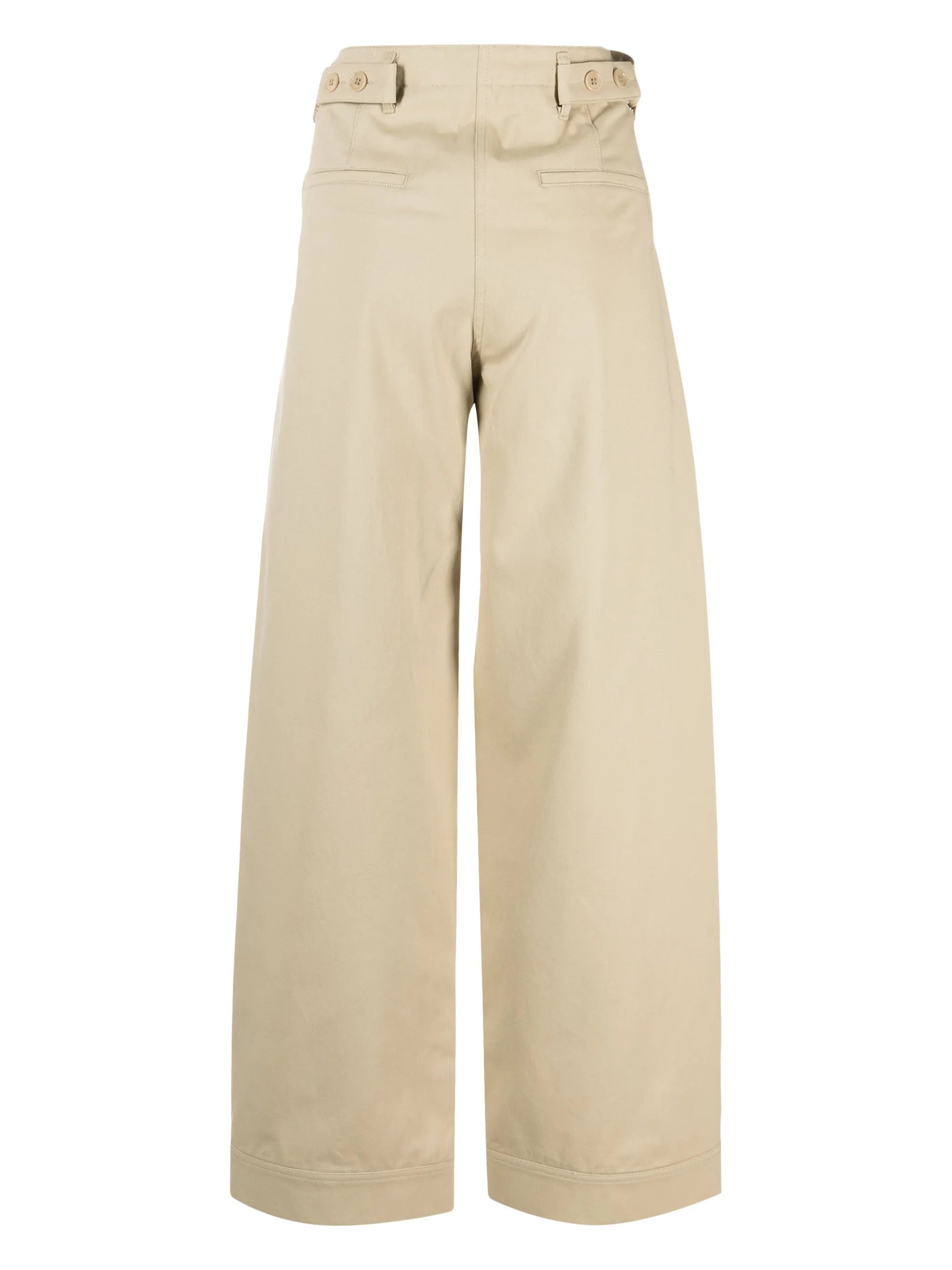 wide-leg belted trousers