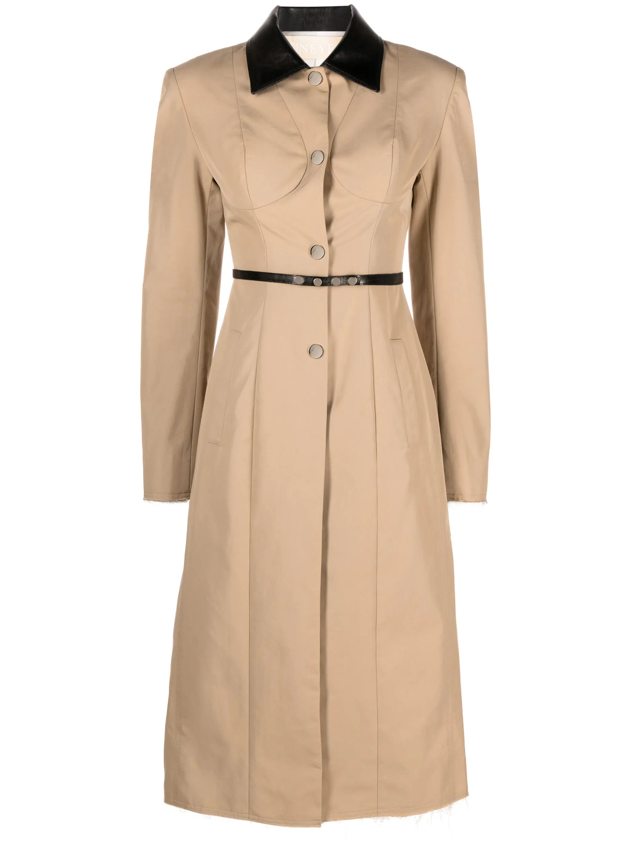 belted single-breasted coat