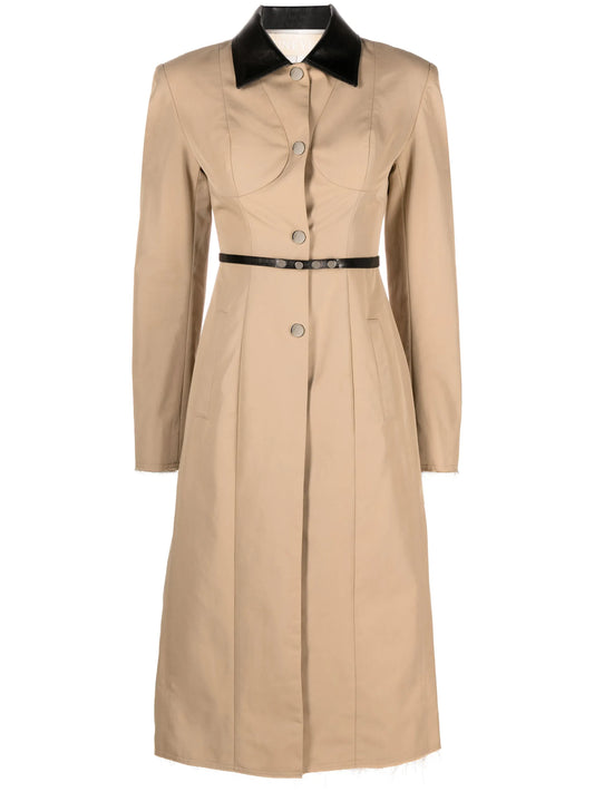 belted single-breasted coat