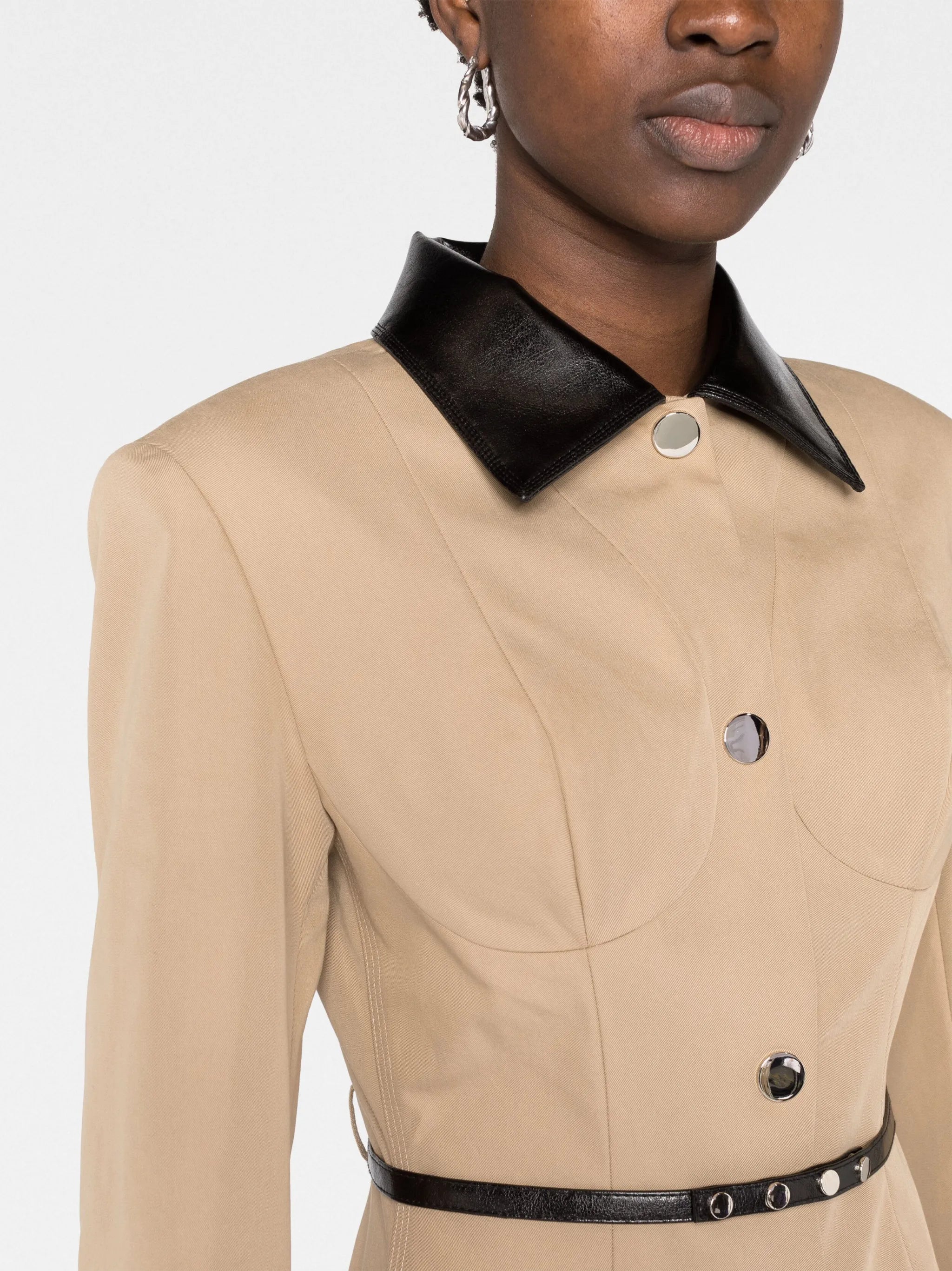 belted single-breasted coat