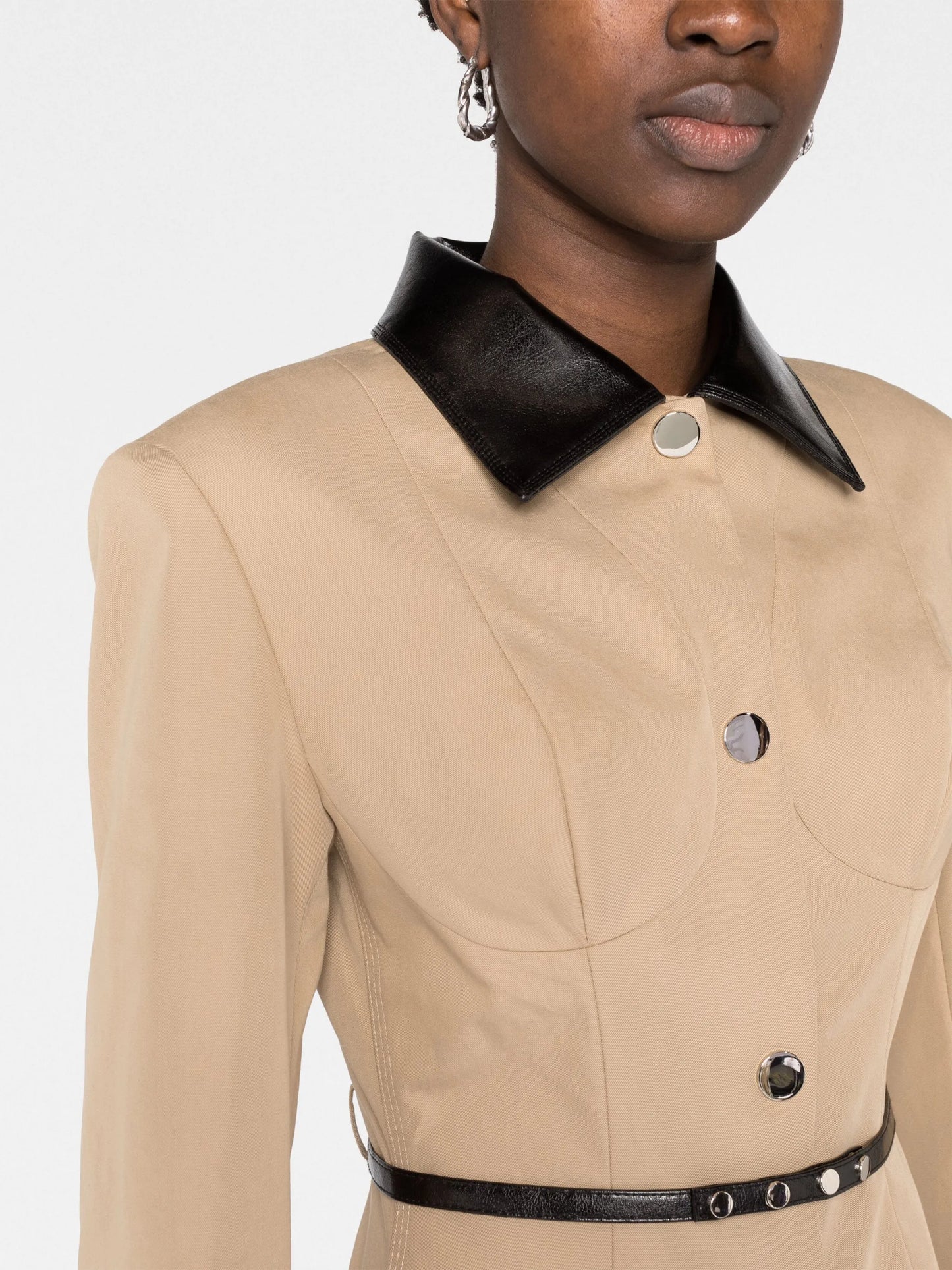 belted single-breasted coat