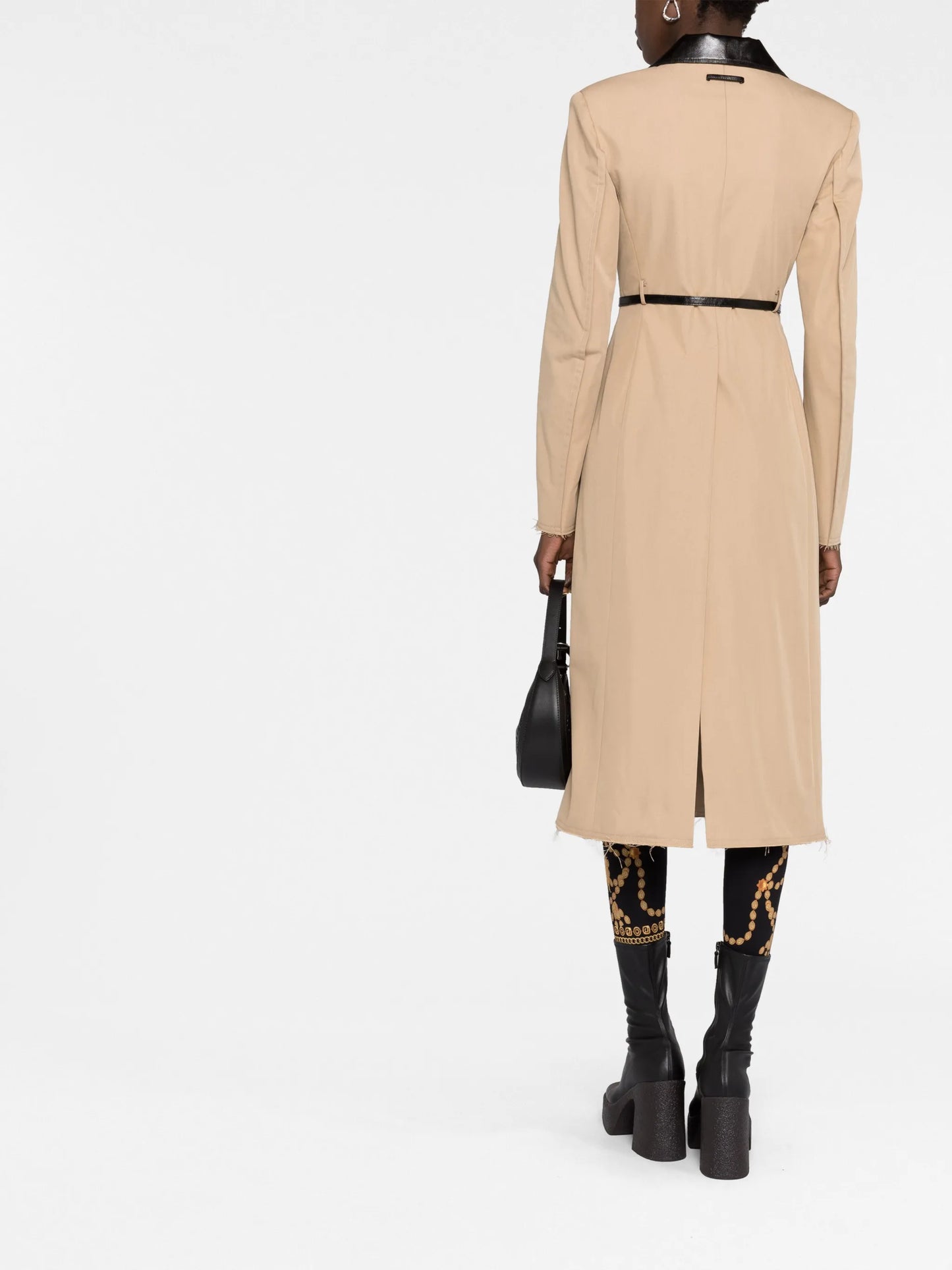 belted single-breasted coat