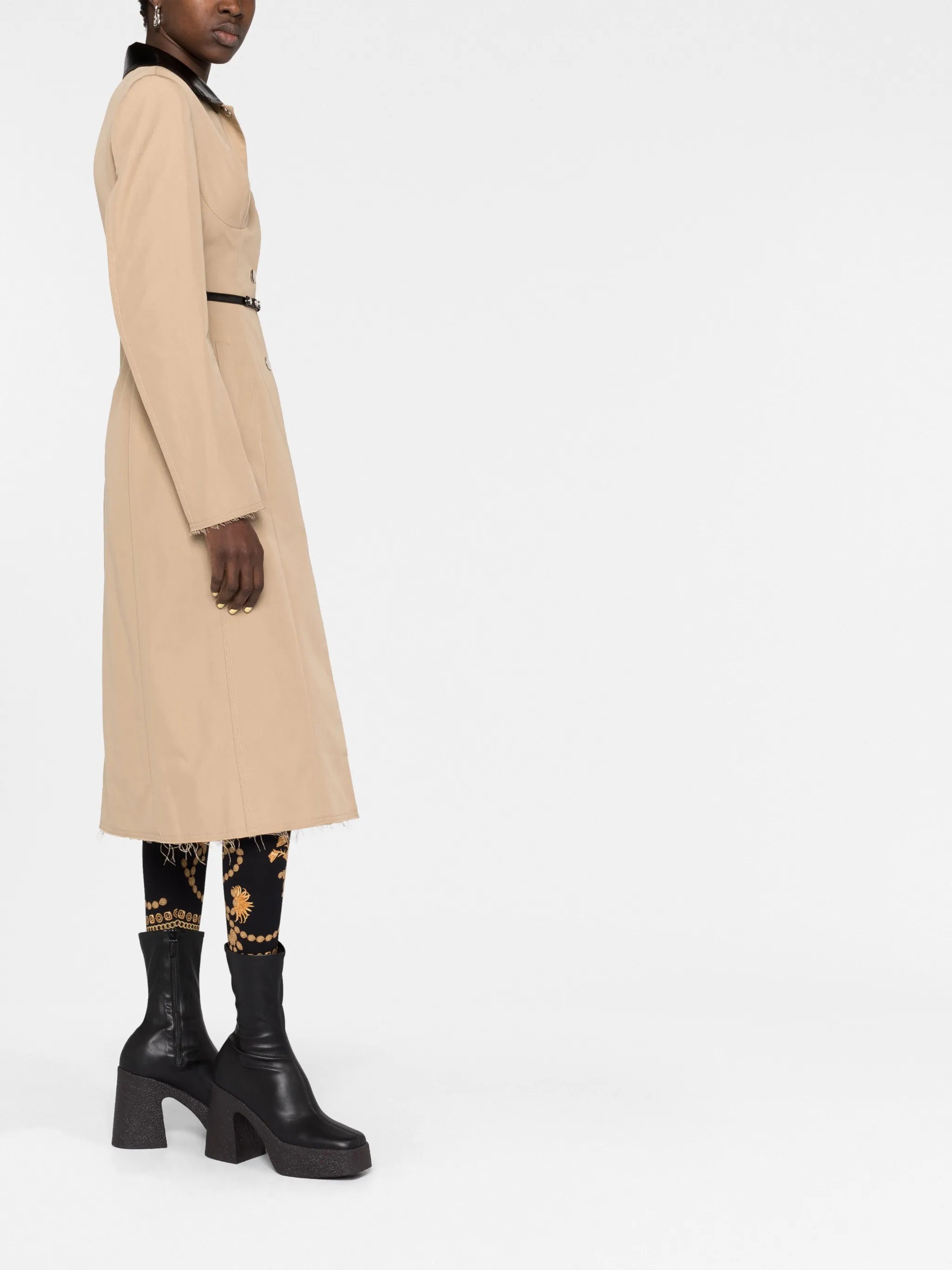 belted single-breasted coat