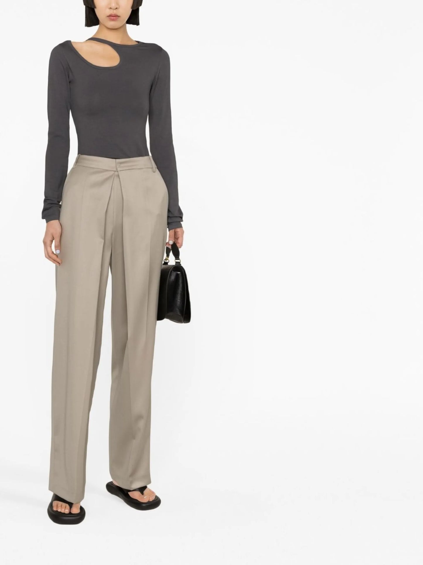 pleat-detail tailored trousers