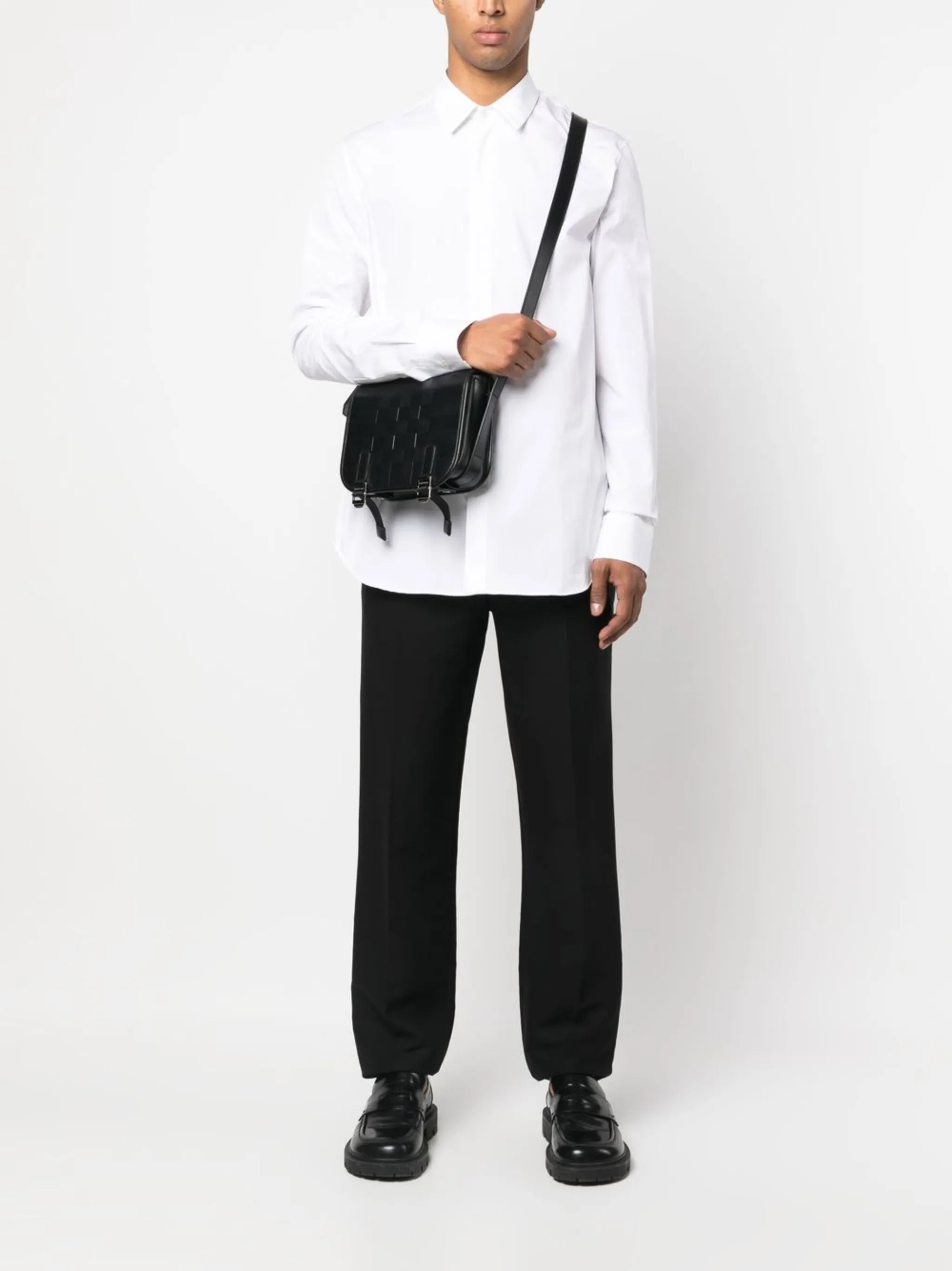 long-sleeve poplin shirt