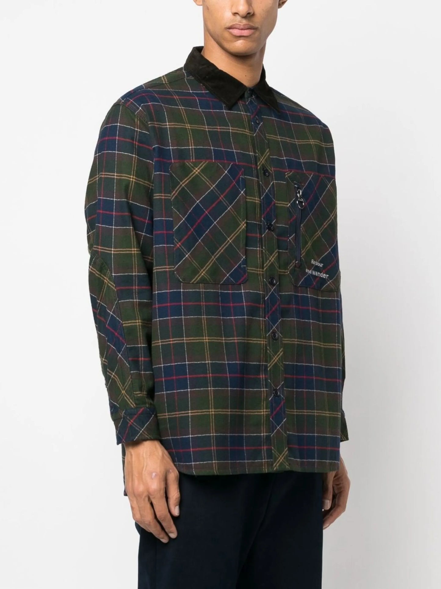 tartan-check cotton shirt