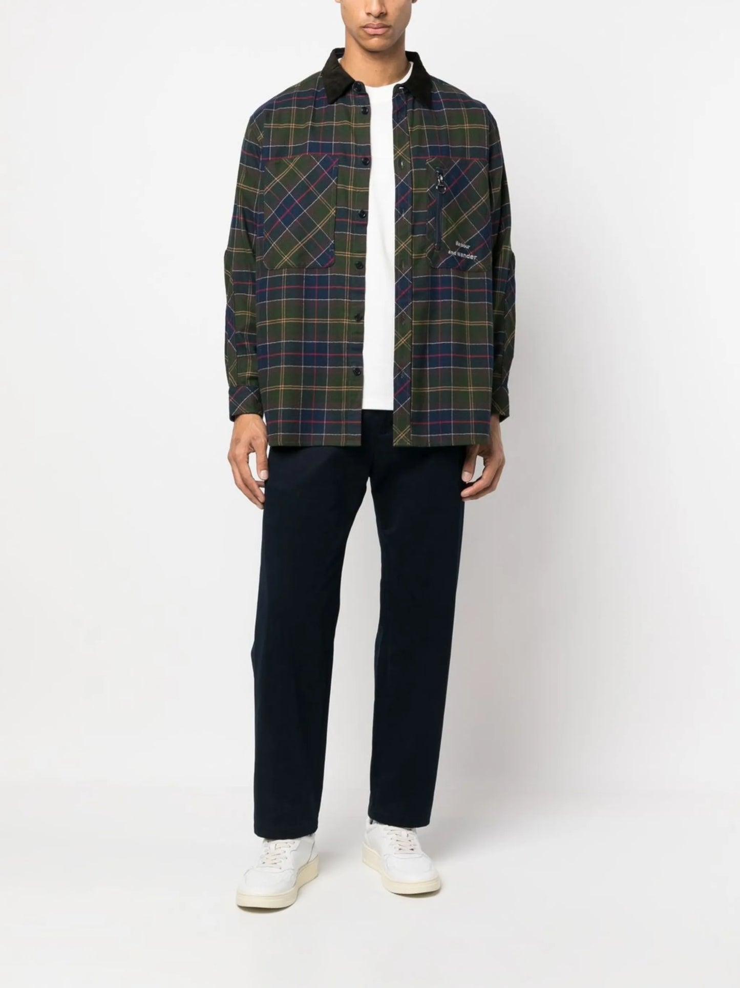 tartan-check cotton shirt