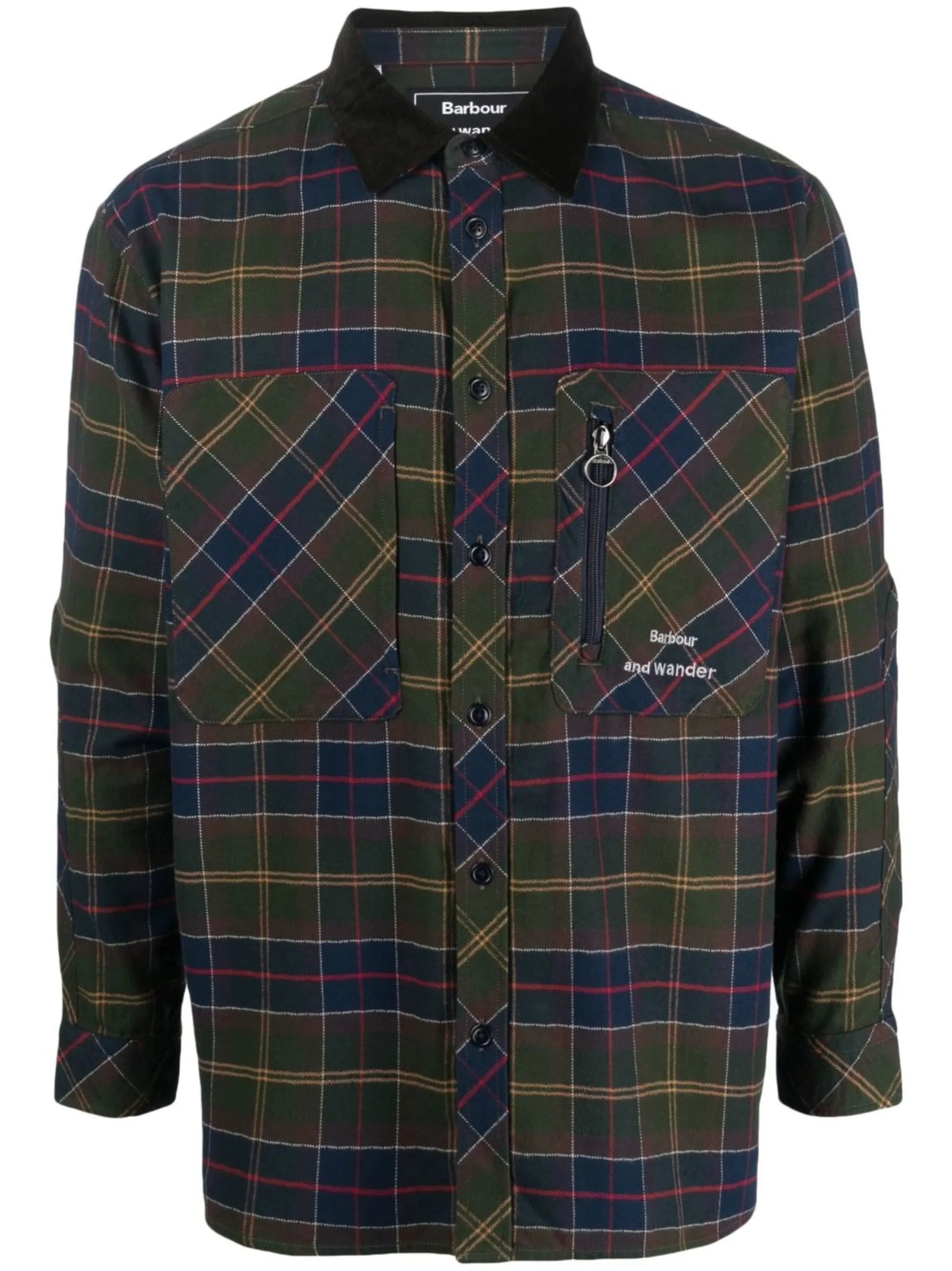 tartan-check cotton shirt