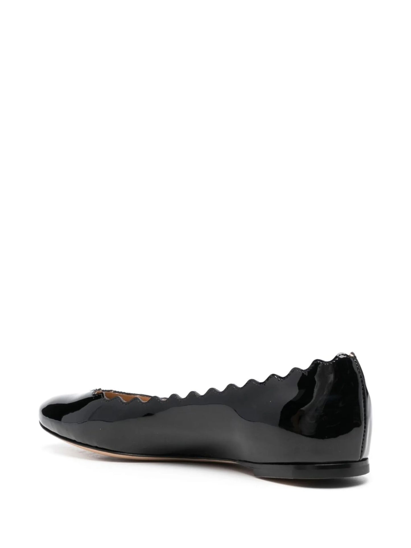 patent finish ballerina flats