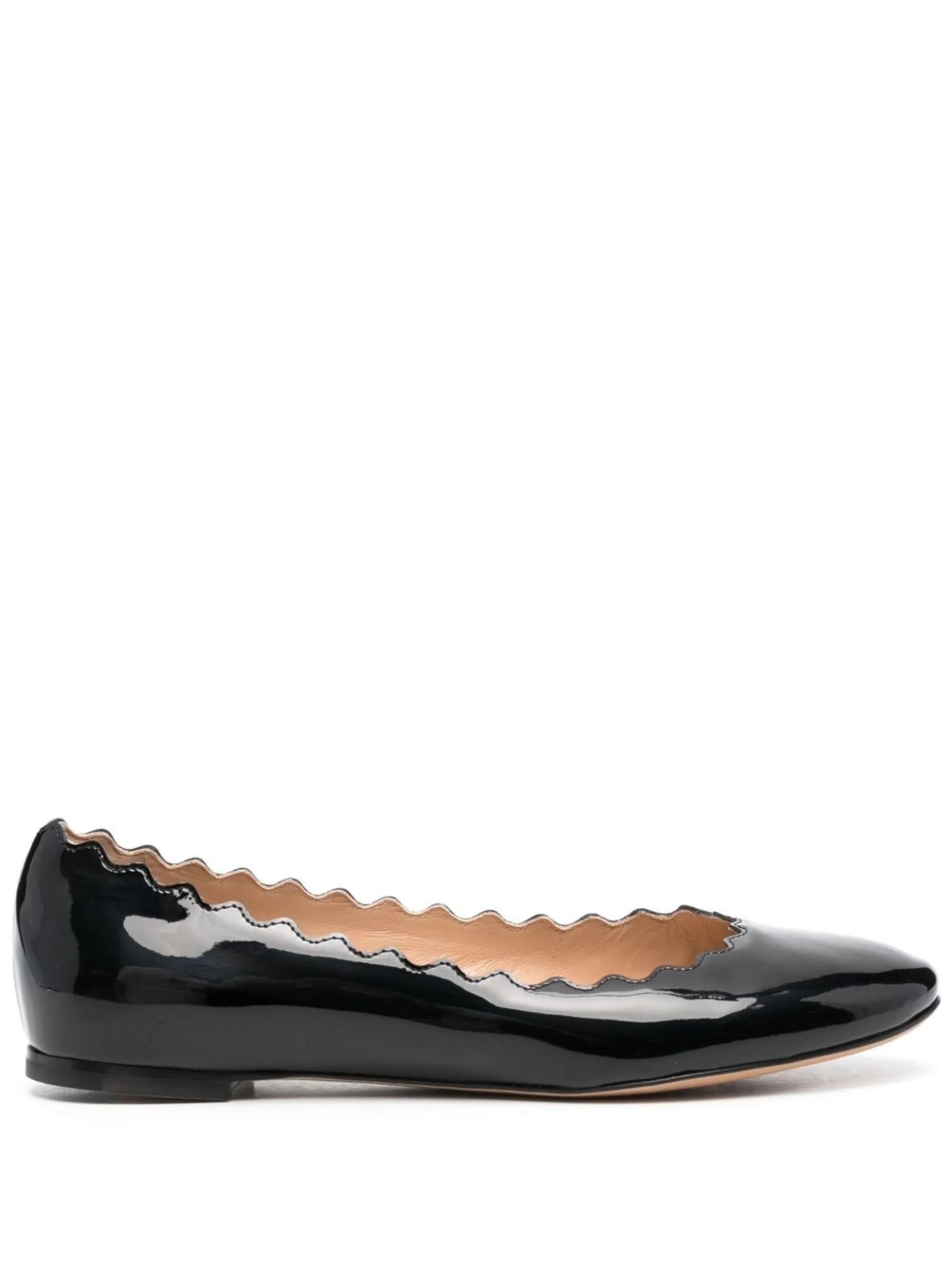 patent finish ballerina flats