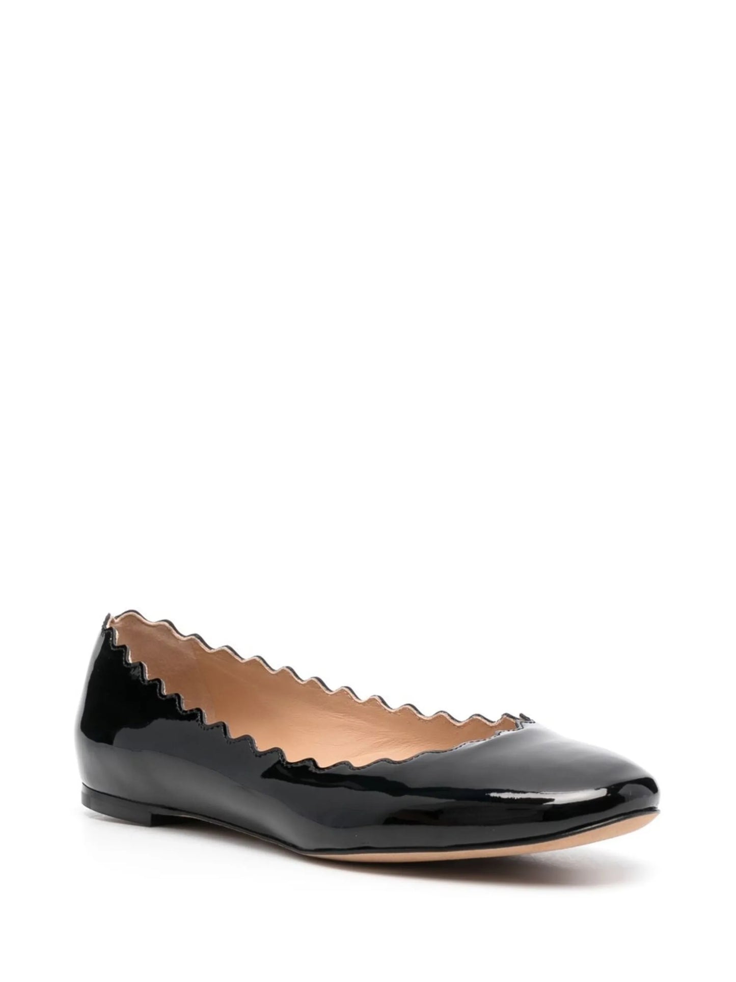 patent finish ballerina flats