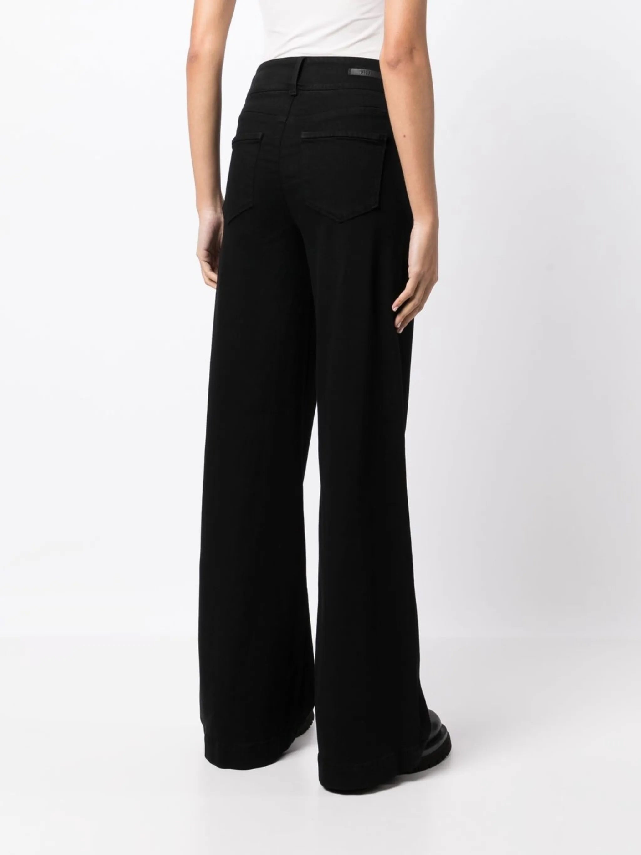 Harper double-buttoned wide jeans