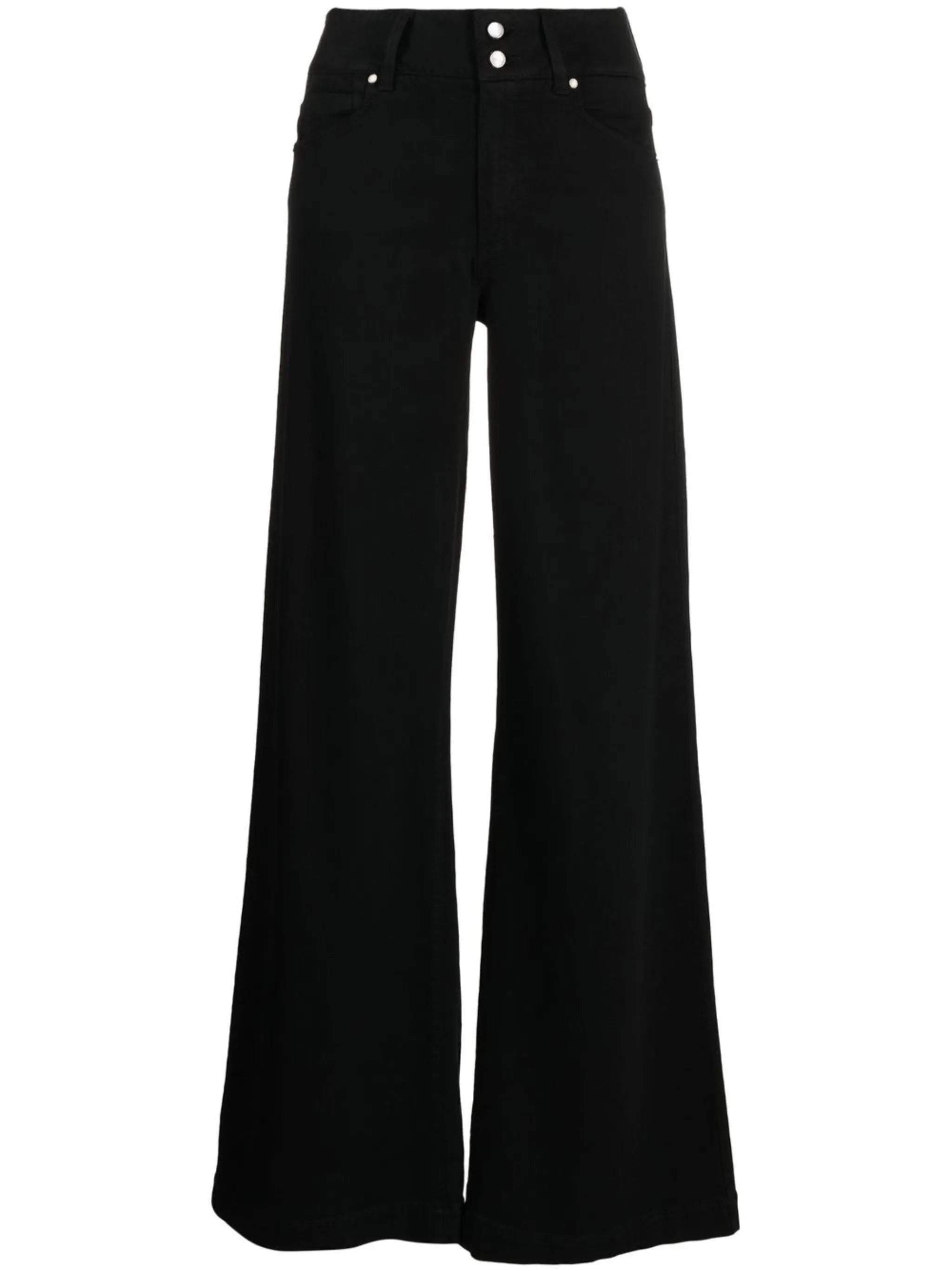 Harper double-buttoned wide jeans