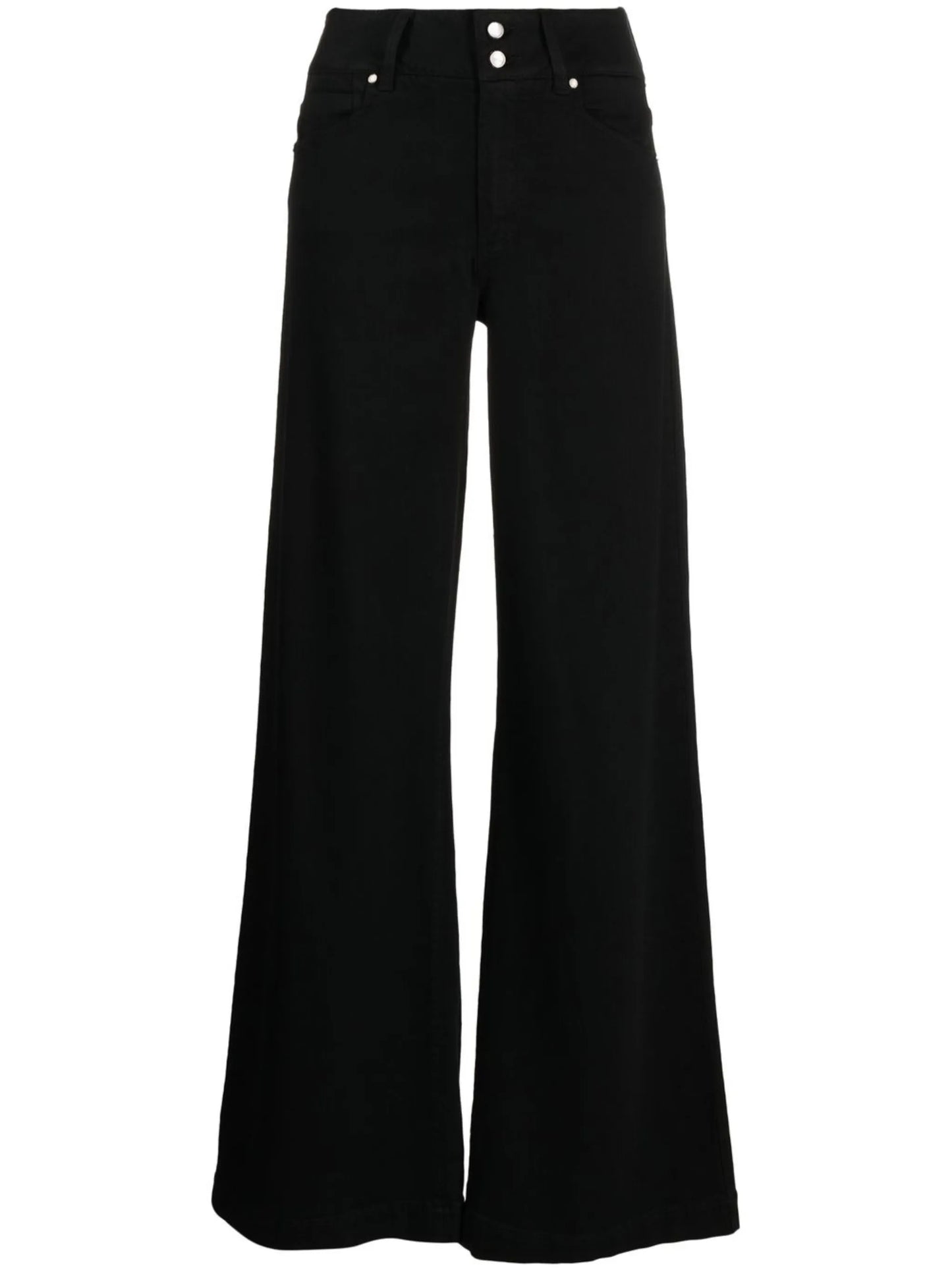 Harper double-buttoned wide jeans