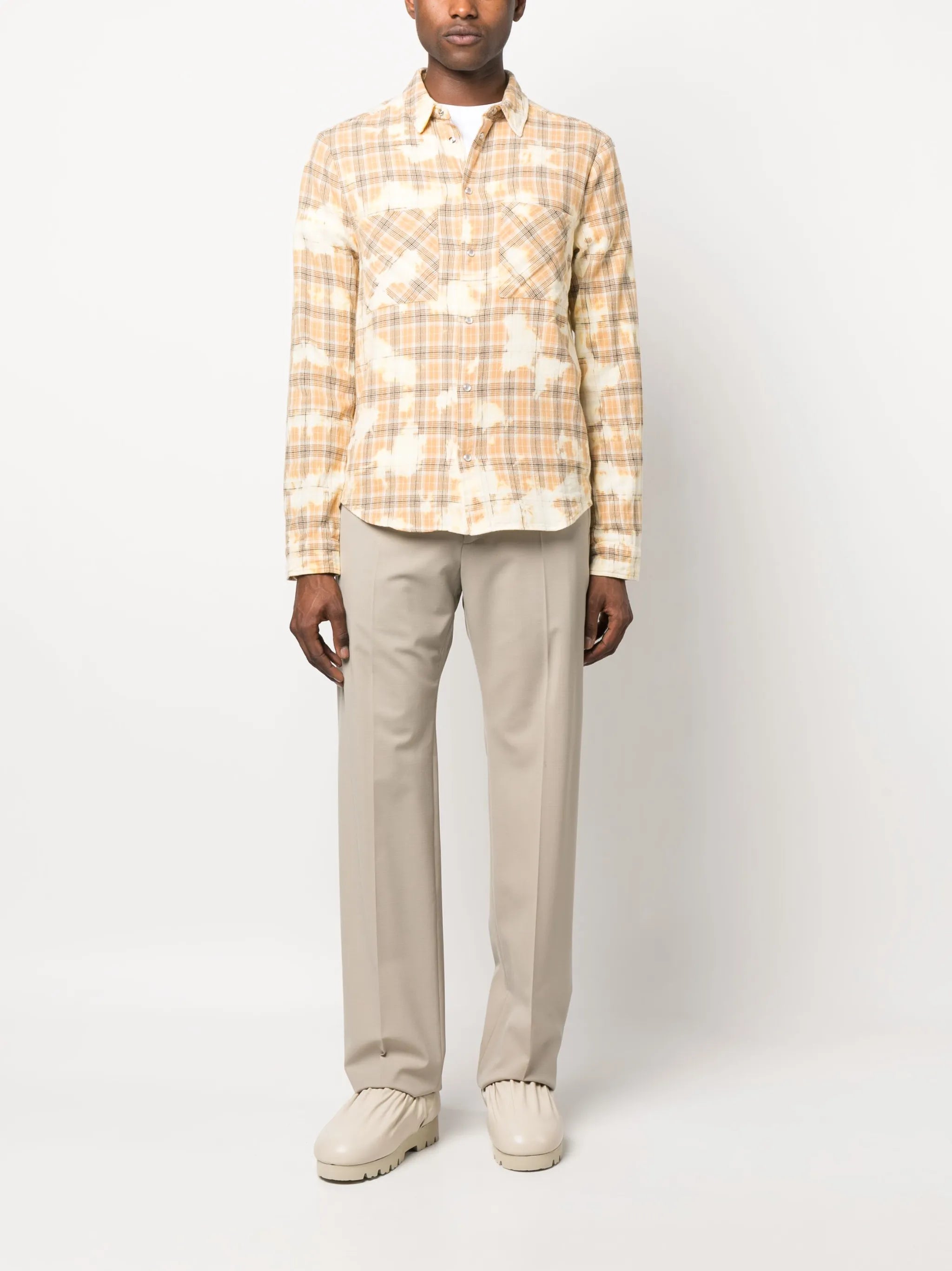 Clip Bleach check-pattern shirt