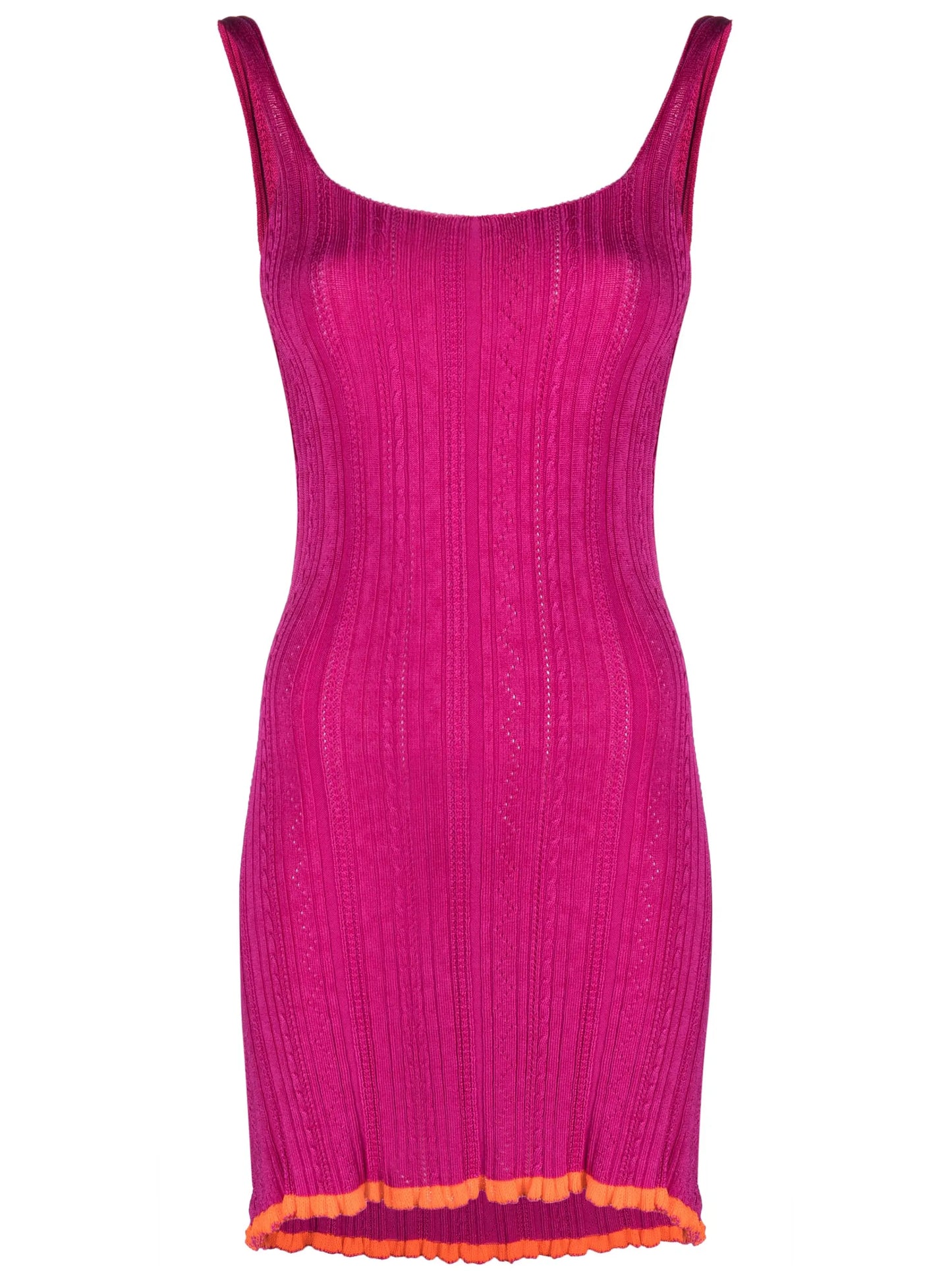 open-back knitted minidress