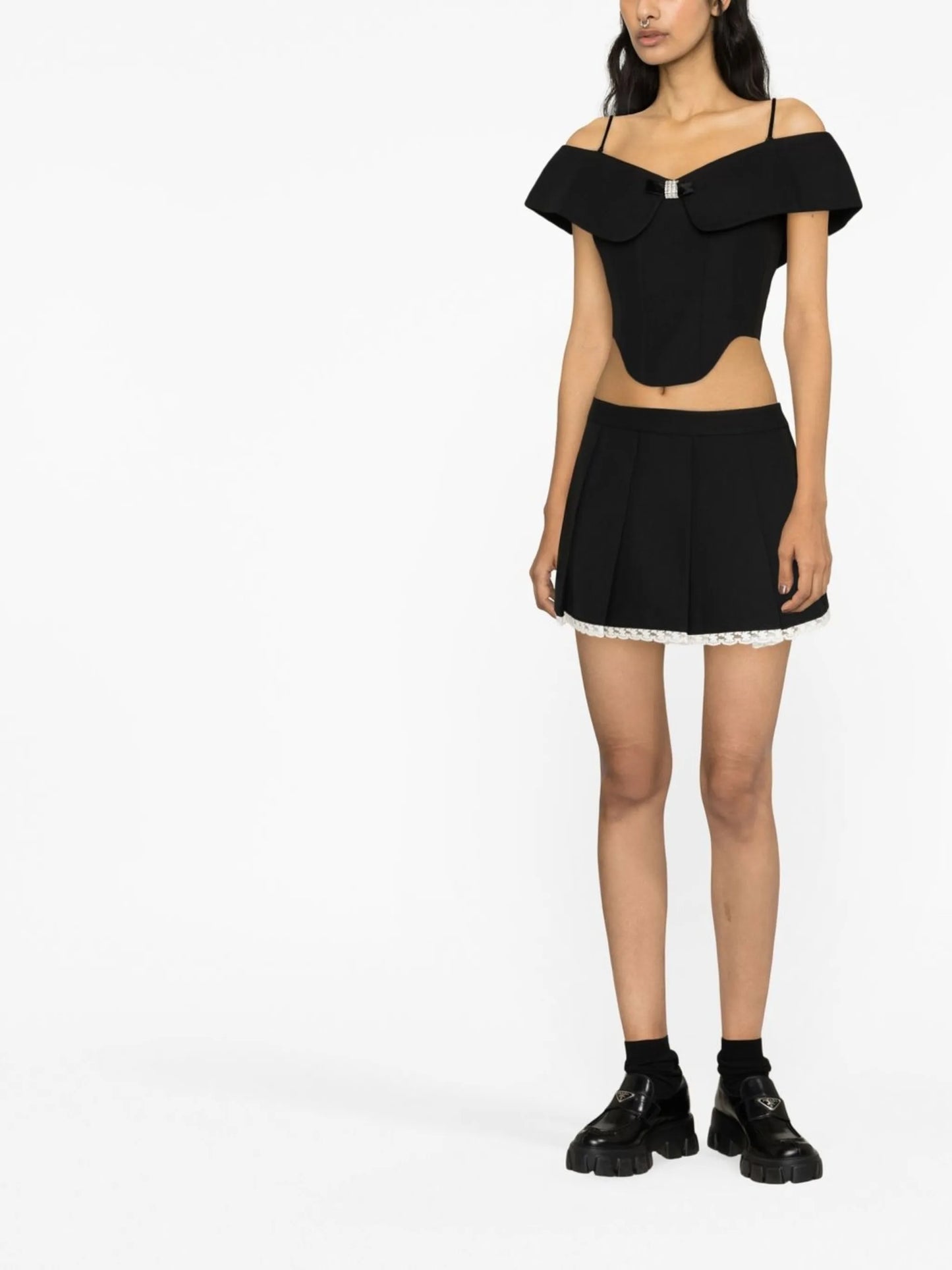off-shoulder corset top