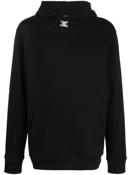 cotton front-buckle hoodie