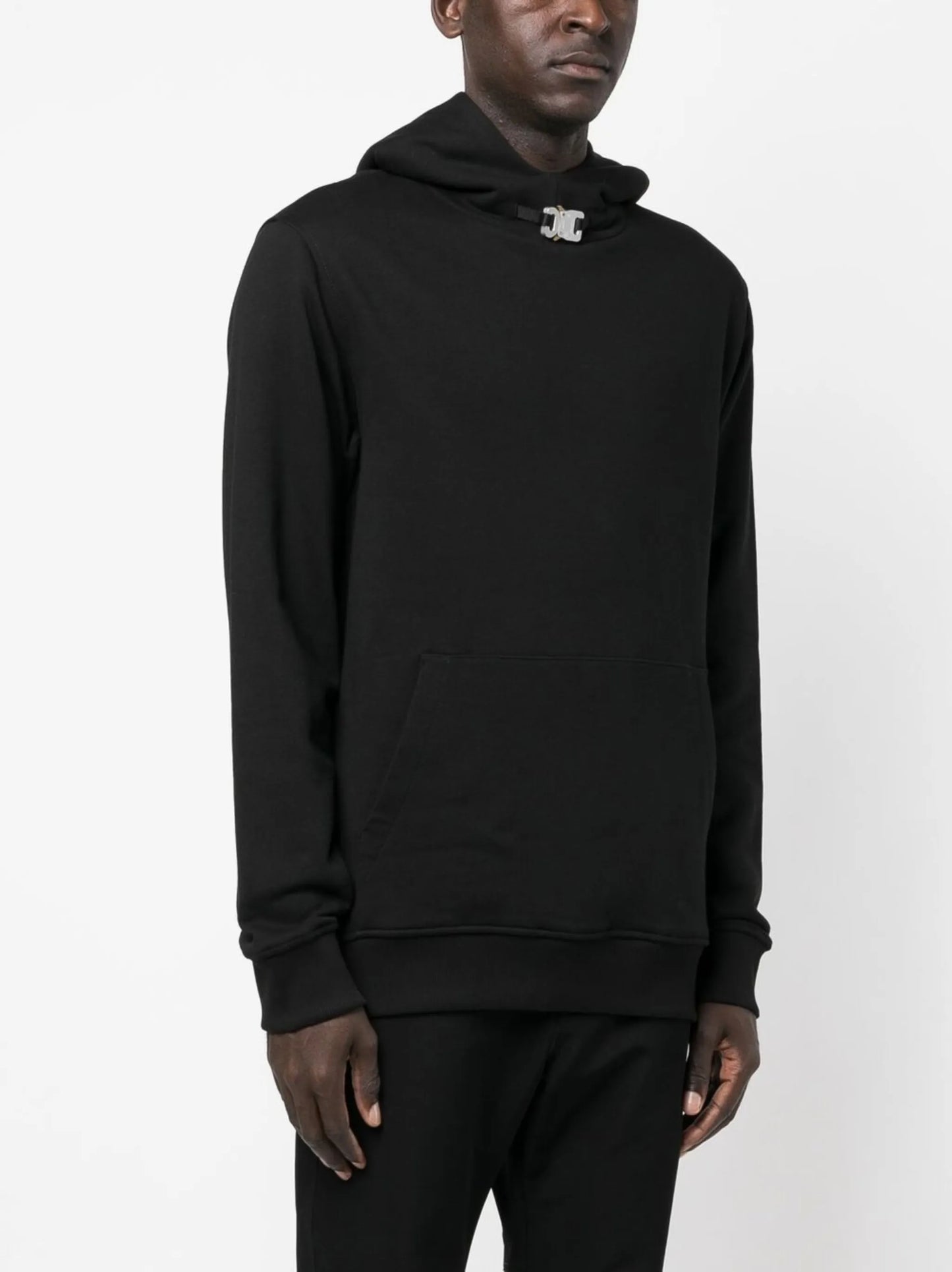 cotton front-buckle hoodie
