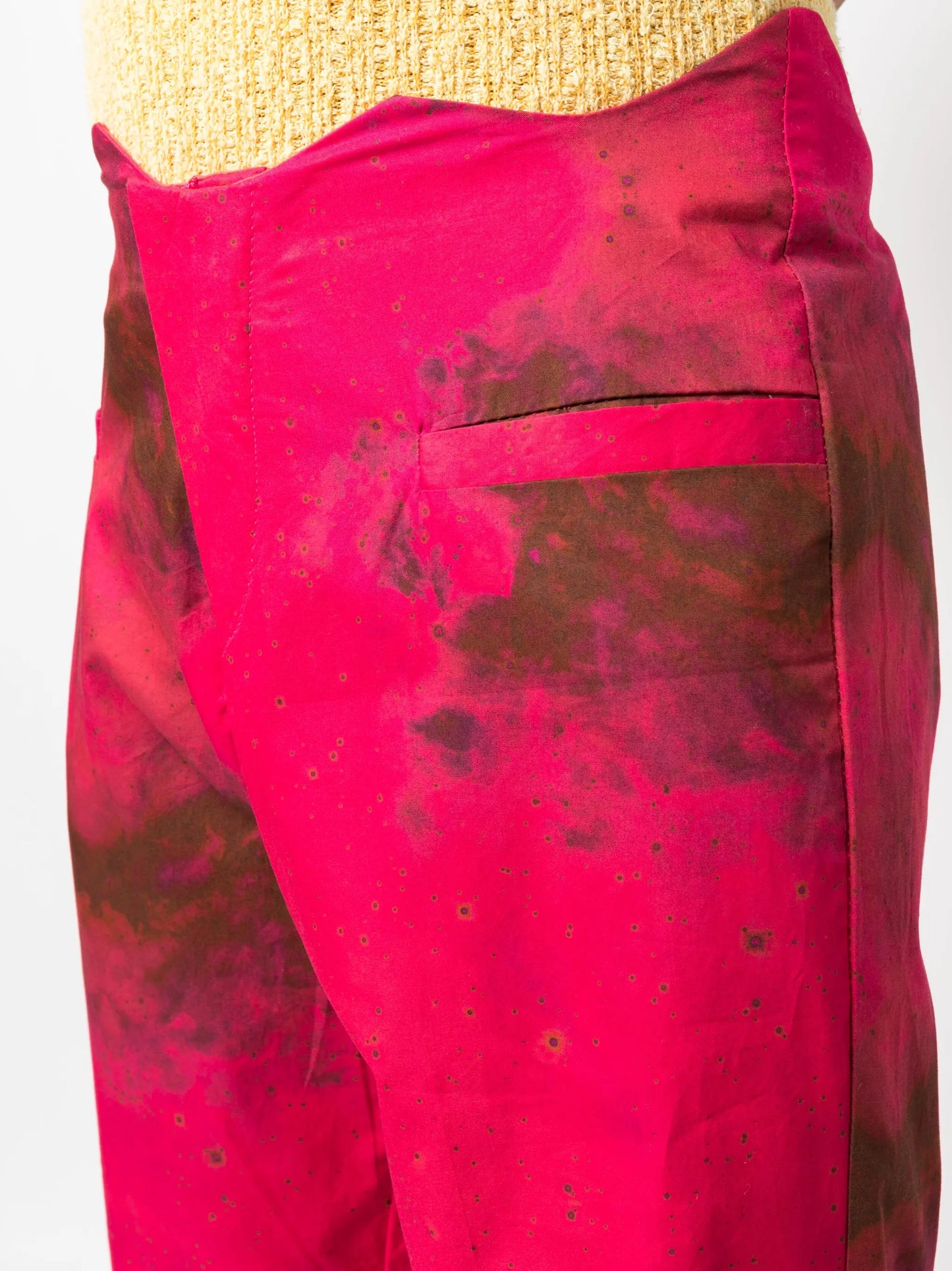 tie-dye straight-leg trousers