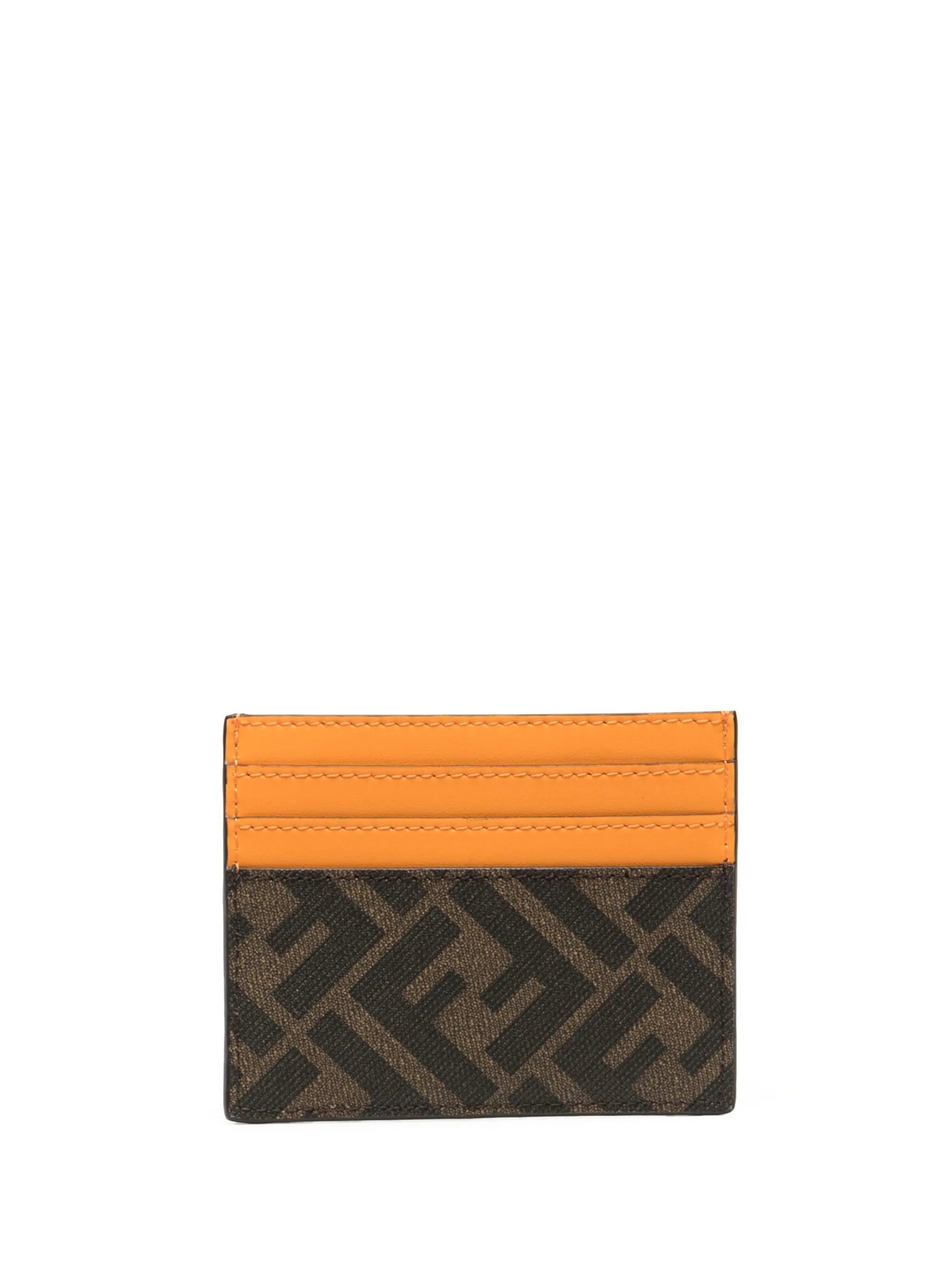 colour-block leather cardholder
