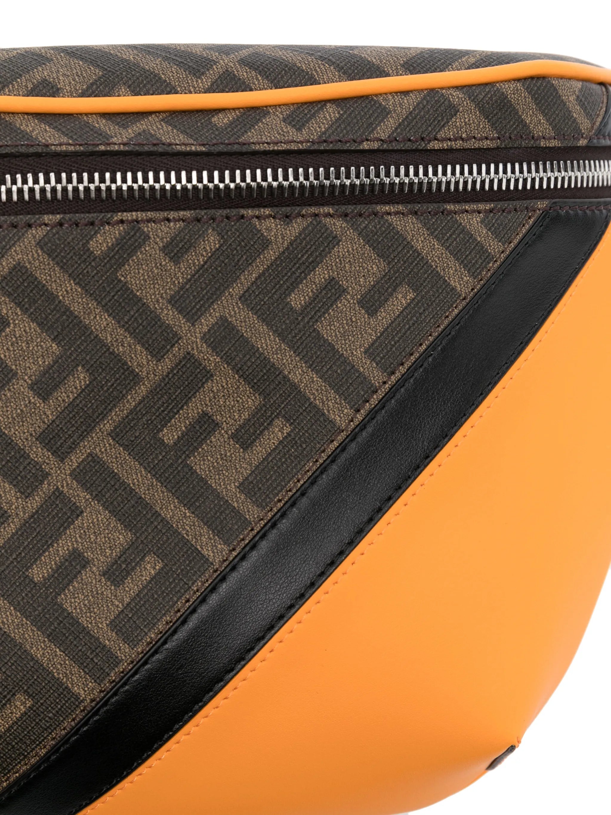 monogram-pattern leather belt bag