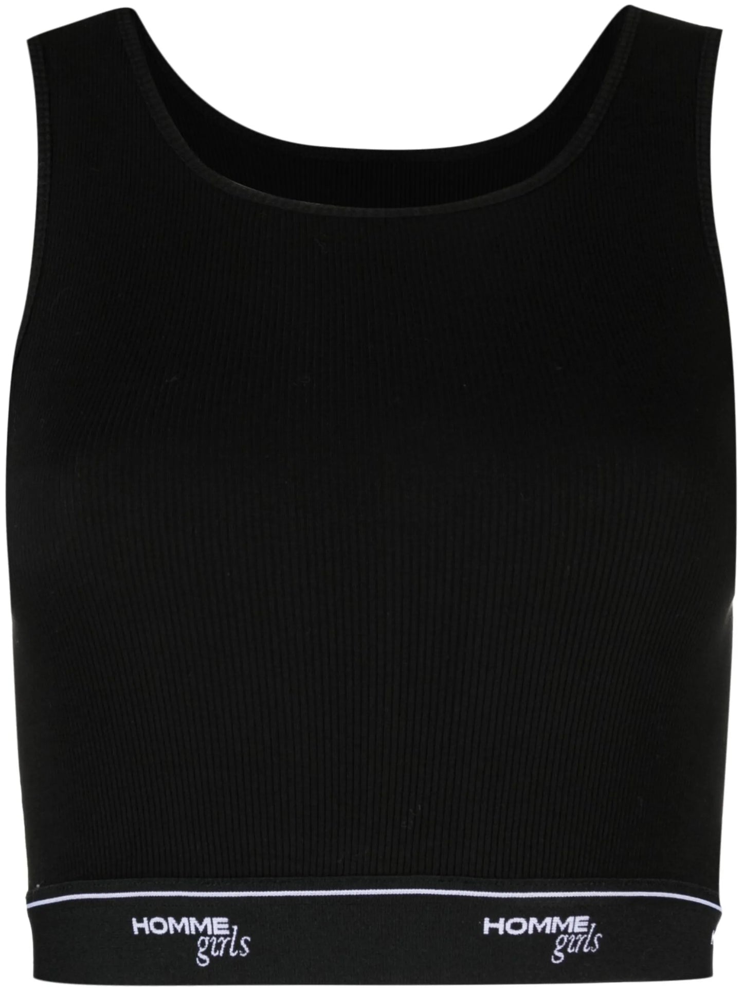 logo-trim cotton tank top