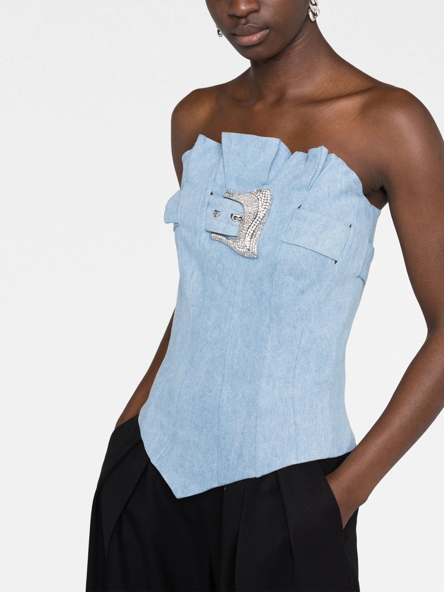 Calamity Corset denim top