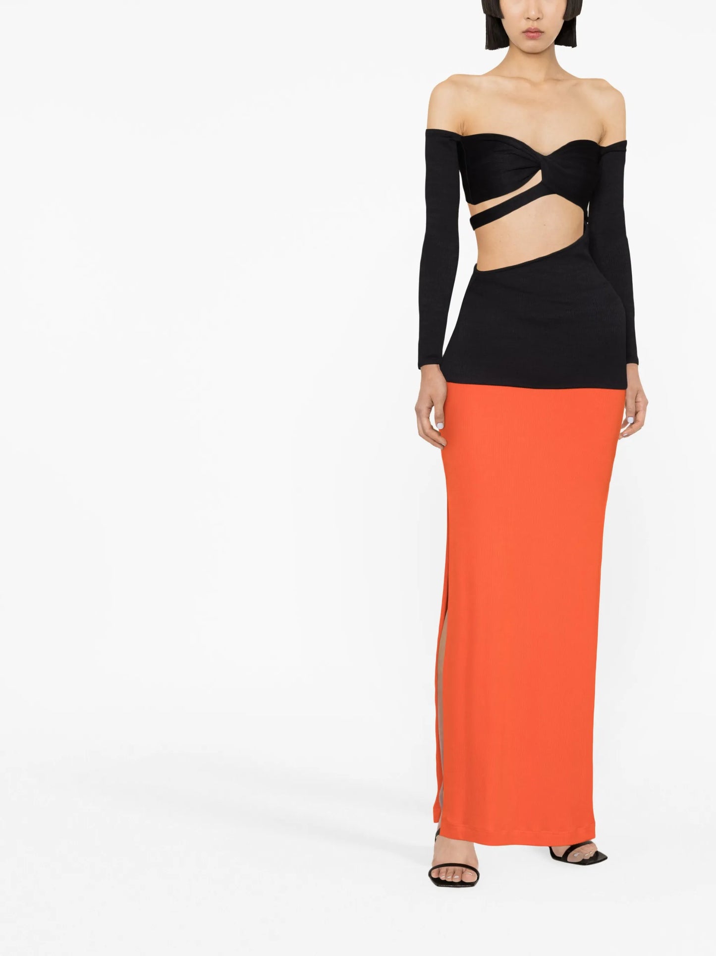 off-shoulder cut-out top
