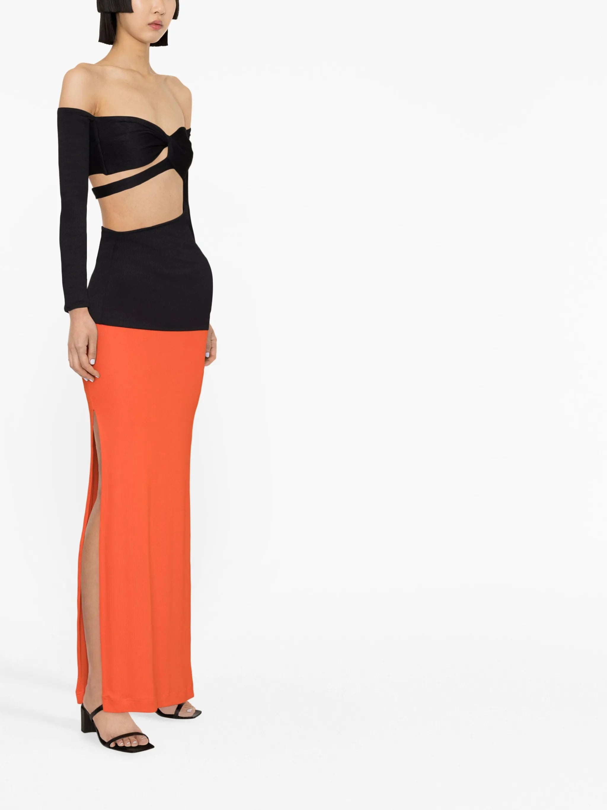 off-shoulder cut-out top