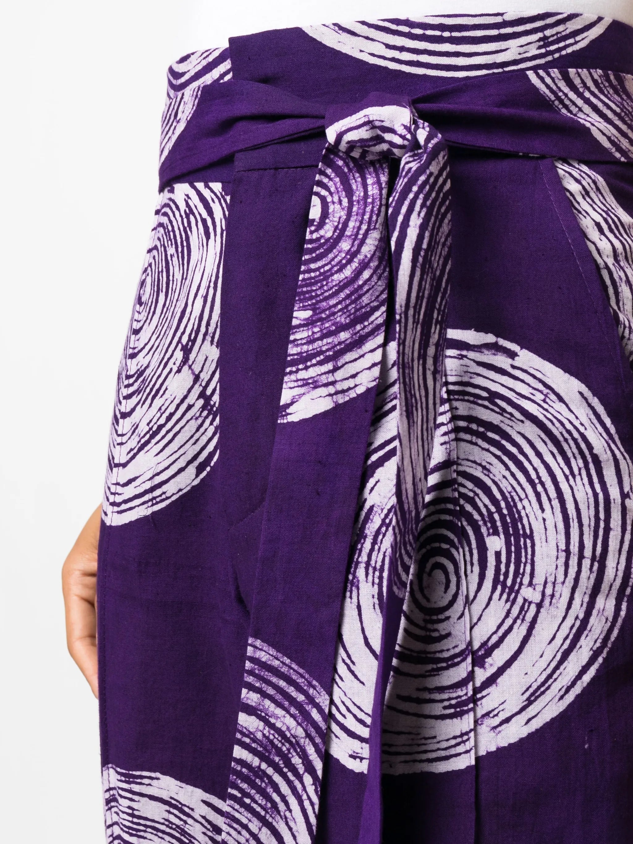 graphic-print wide-leg trousers