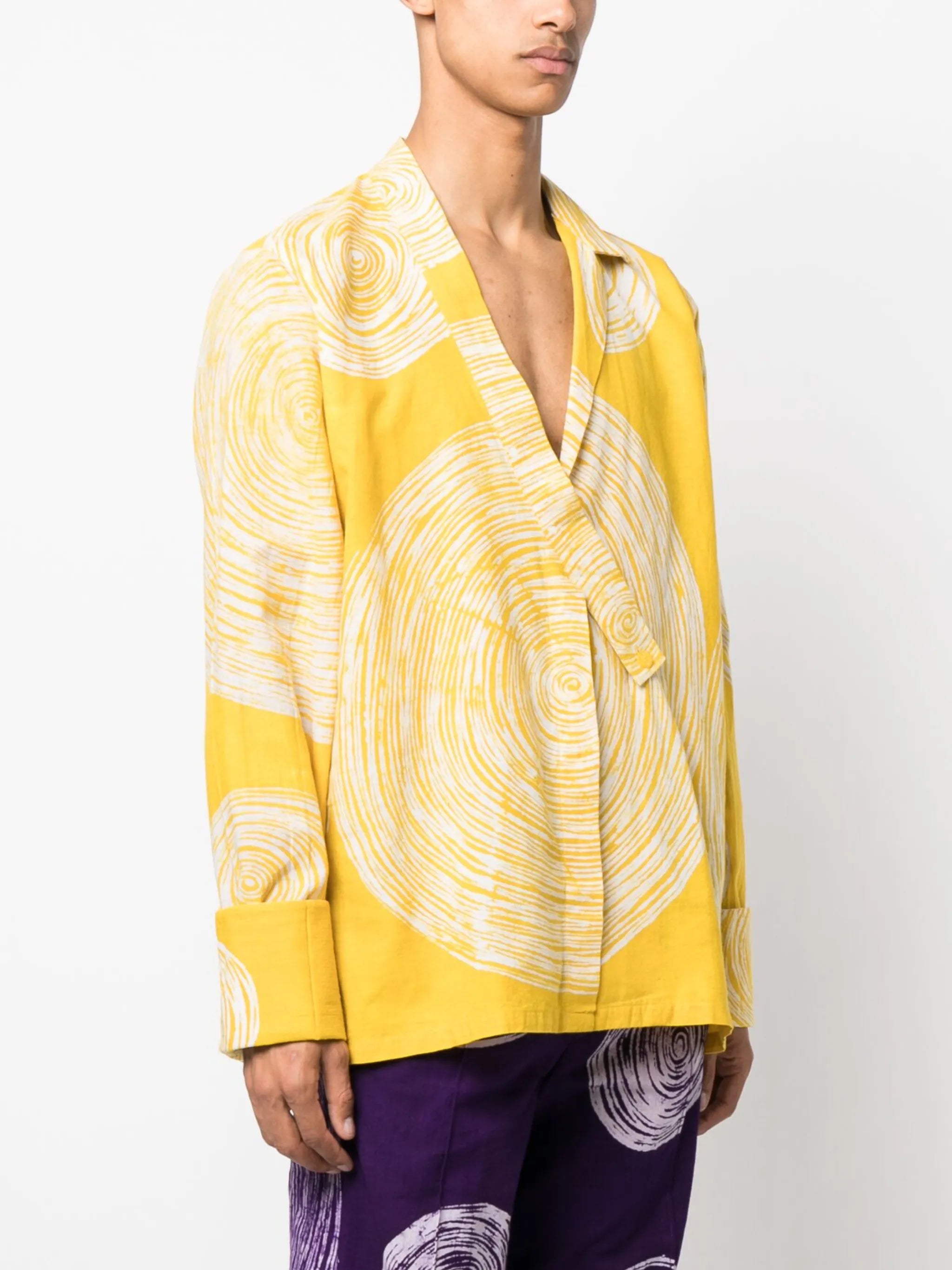 graphic-print long-sleeve shirt