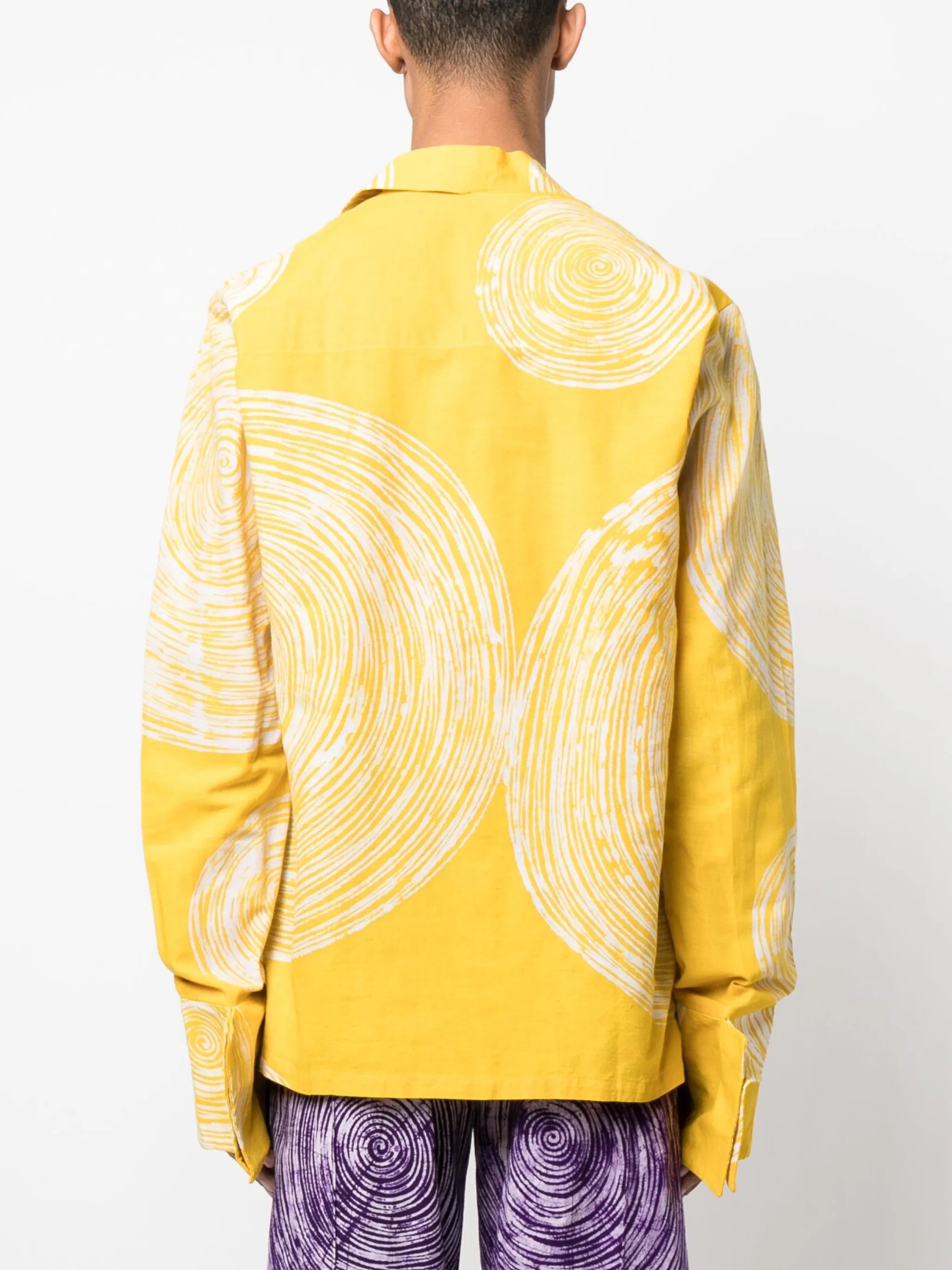 graphic-print long-sleeve shirt