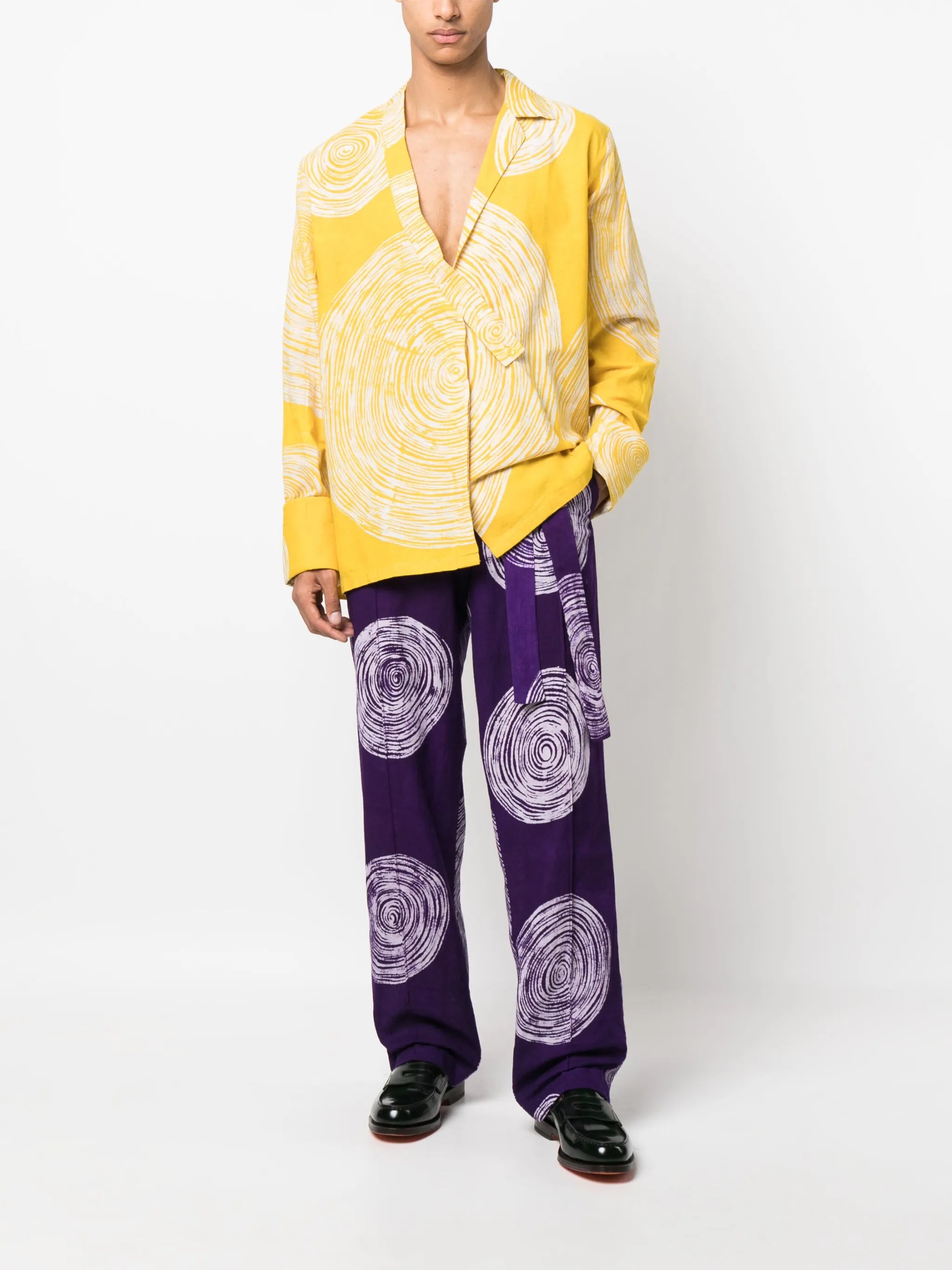 graphic-print long-sleeve shirt