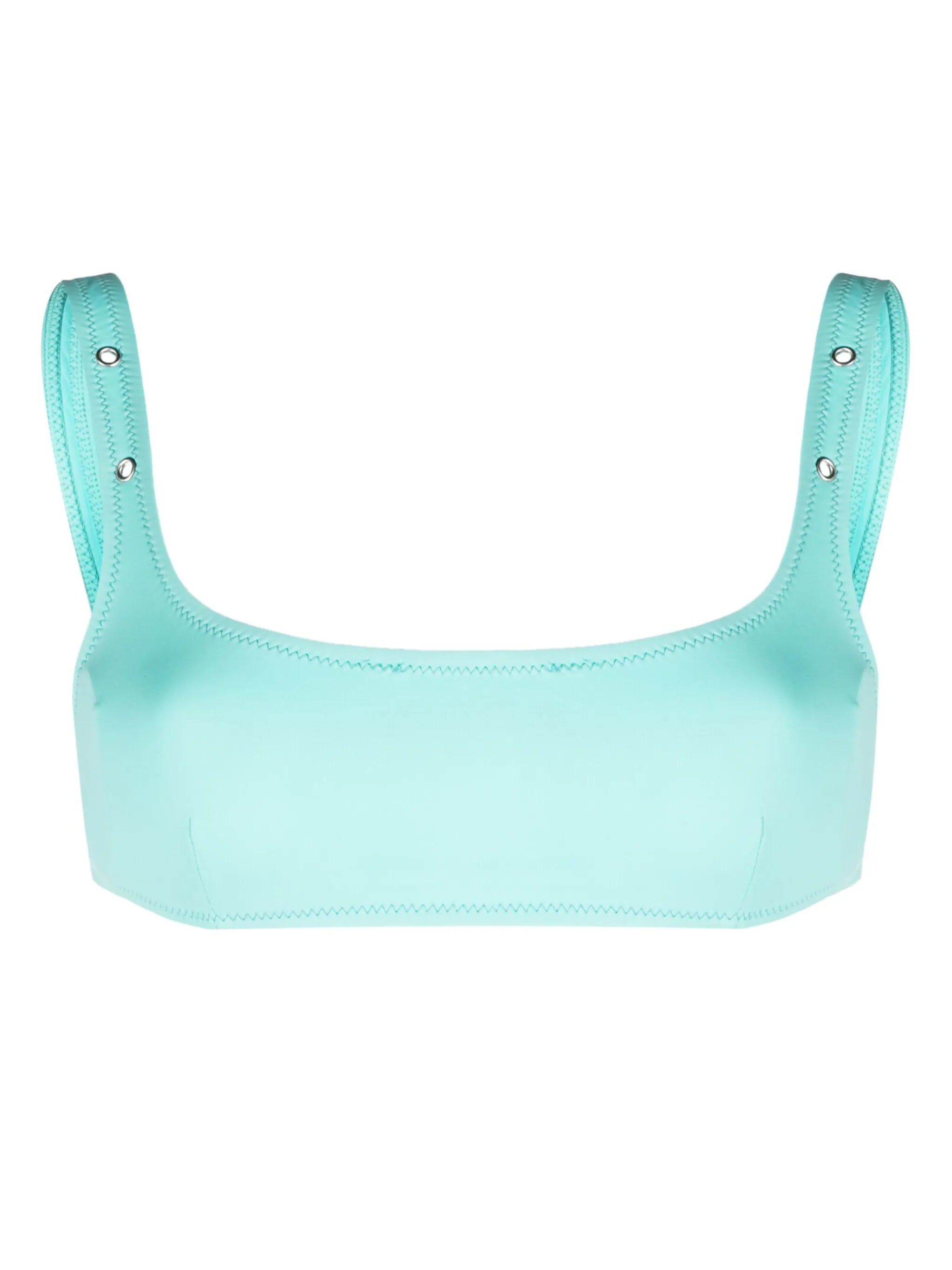 Carmen eyelet-detail bikini top